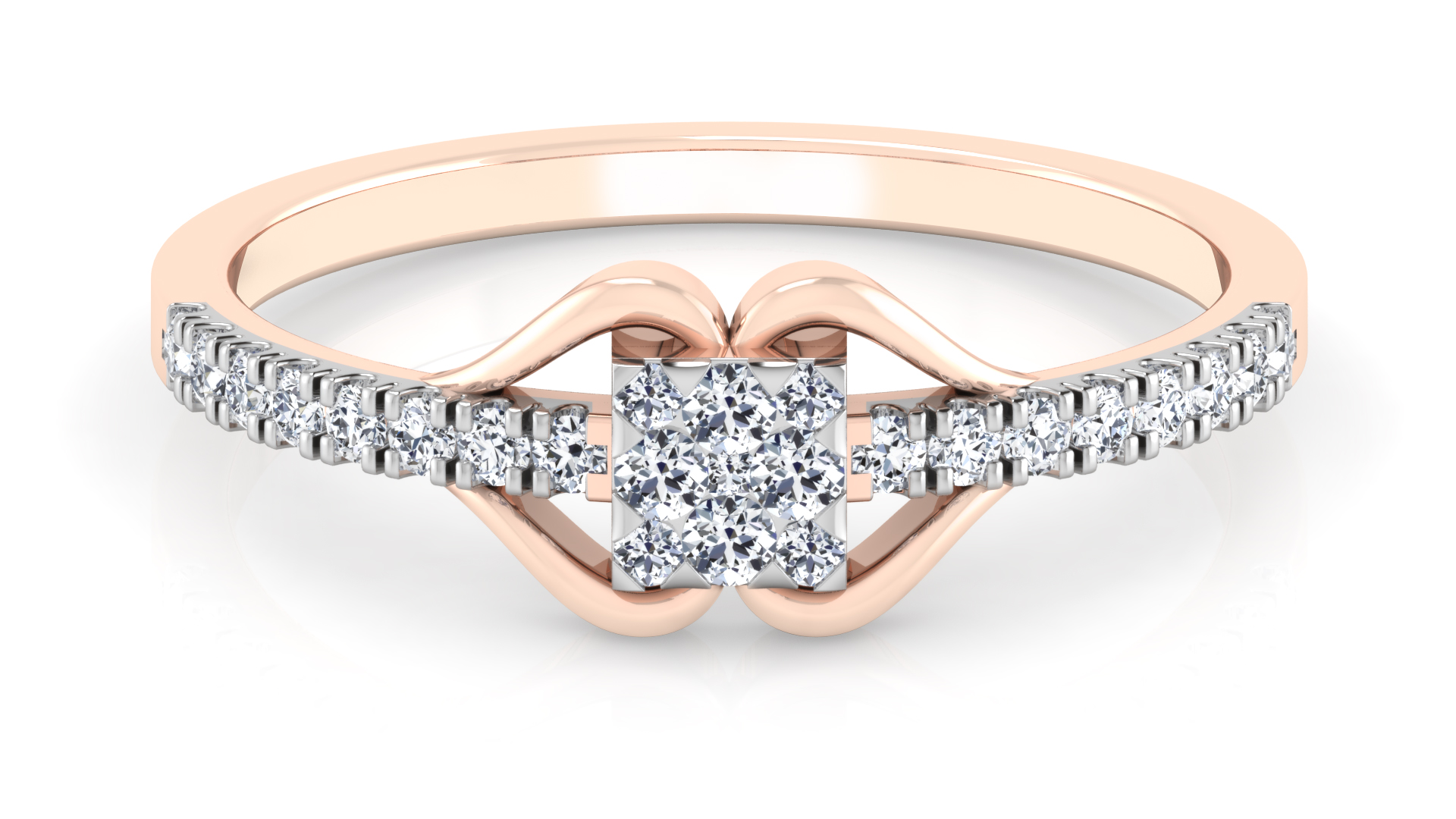 Designer Stylish 18 K Gold Diamond Ring for Women and Girls