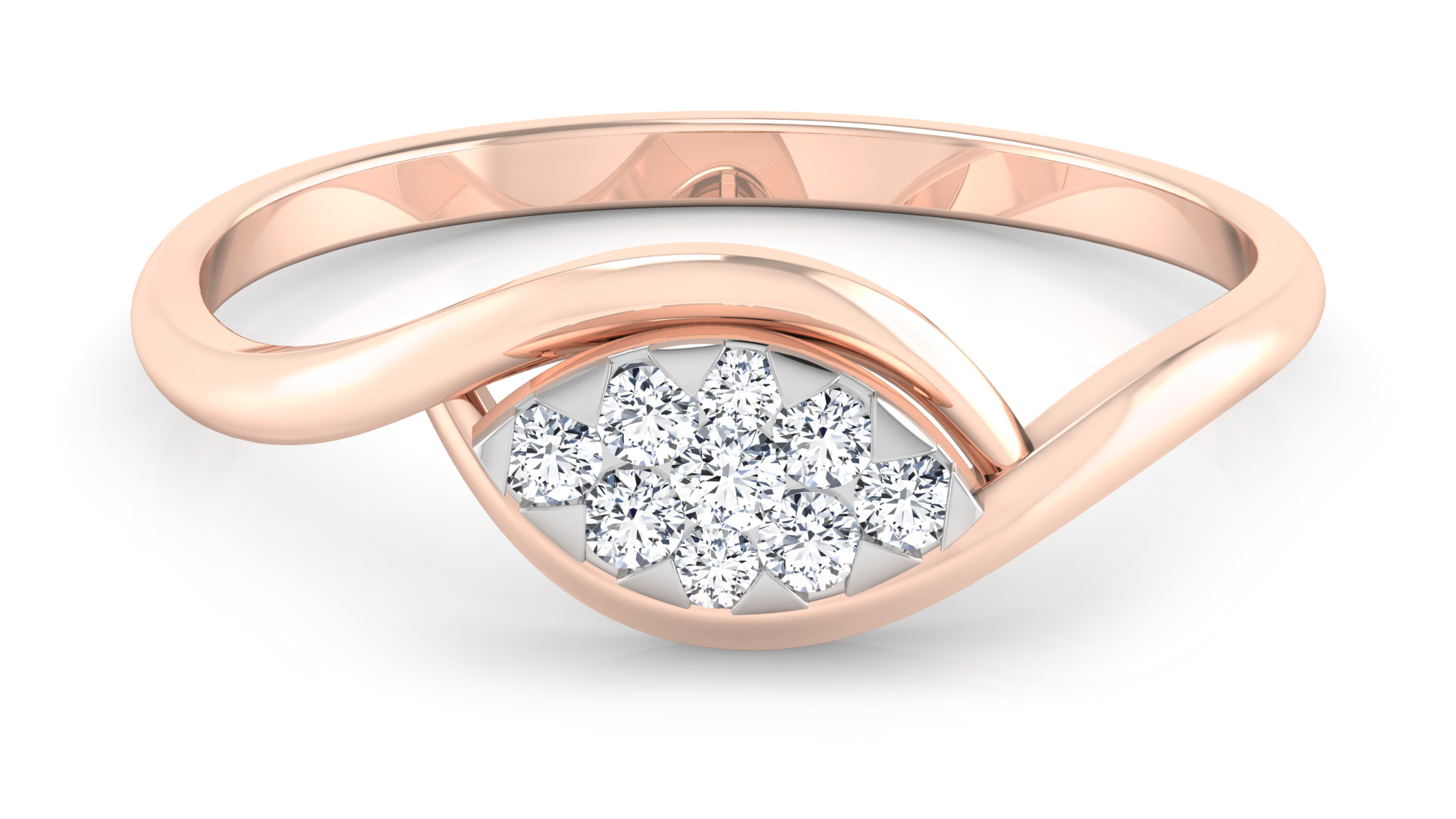 Designer Stylish 18 K Gold Diamond Ring for Women and Girls