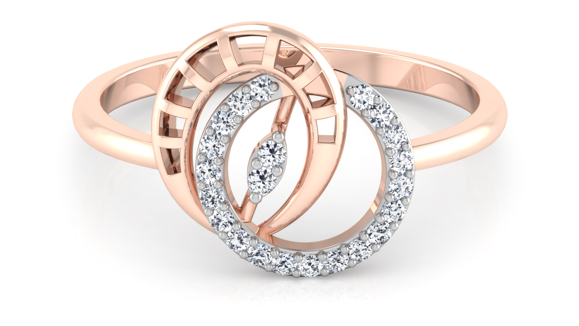 Designer Stylish 18 K Gold Diamond Ring for Women and Girls