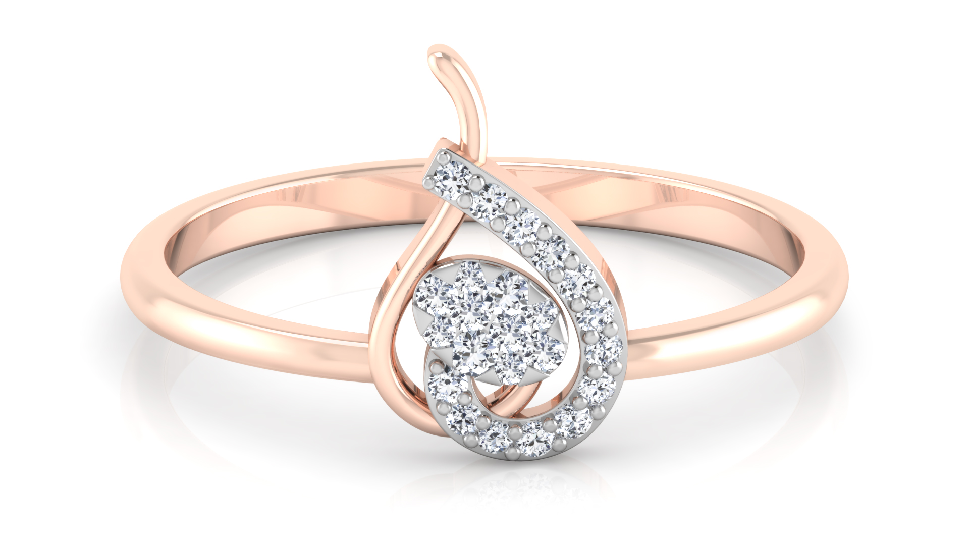 Designer Stylish 18 K Gold Diamond Ring for Women and Girls