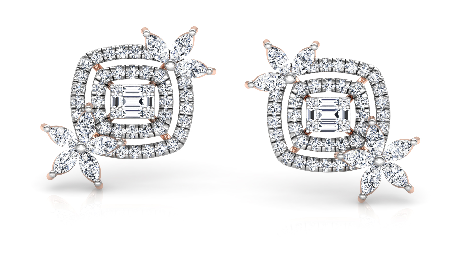 Designer Trendy Gold Diamond Earring