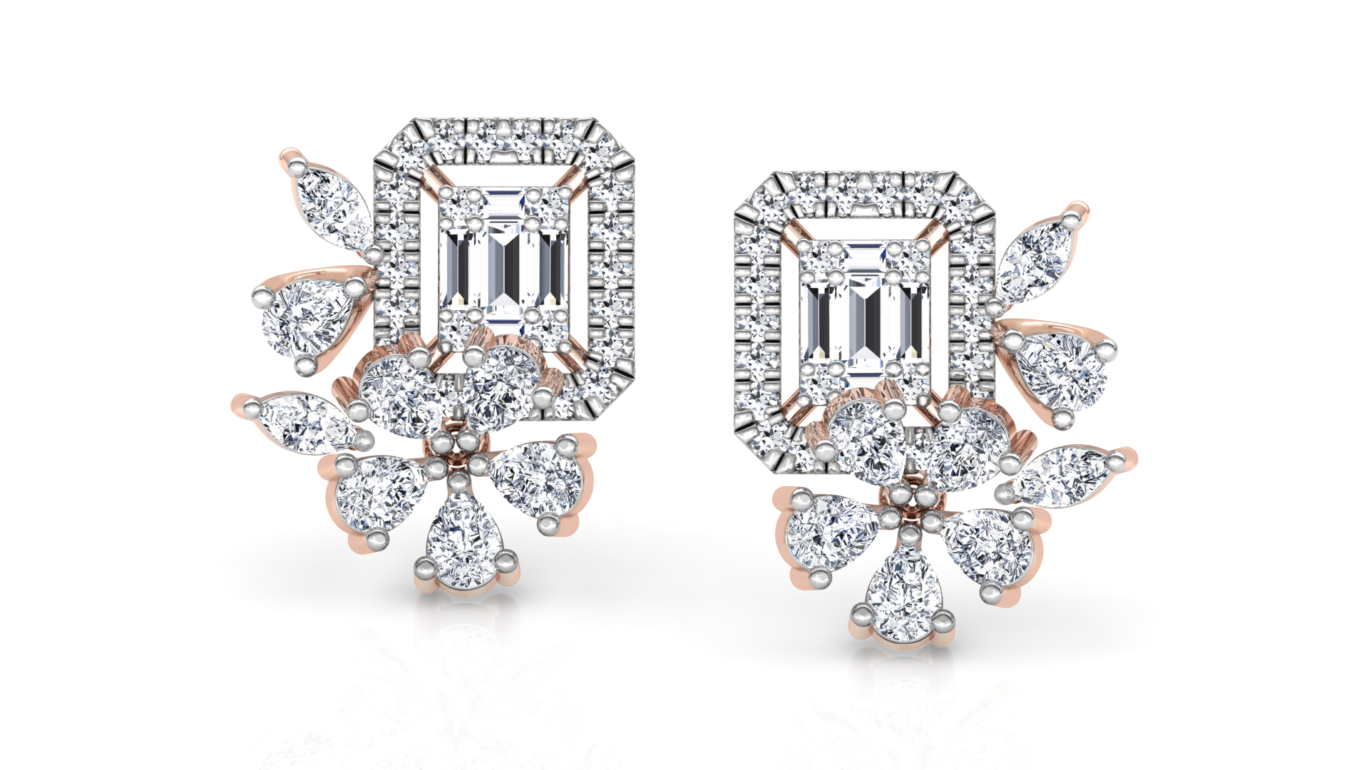 Designer Trendy Gold Diamond Earring