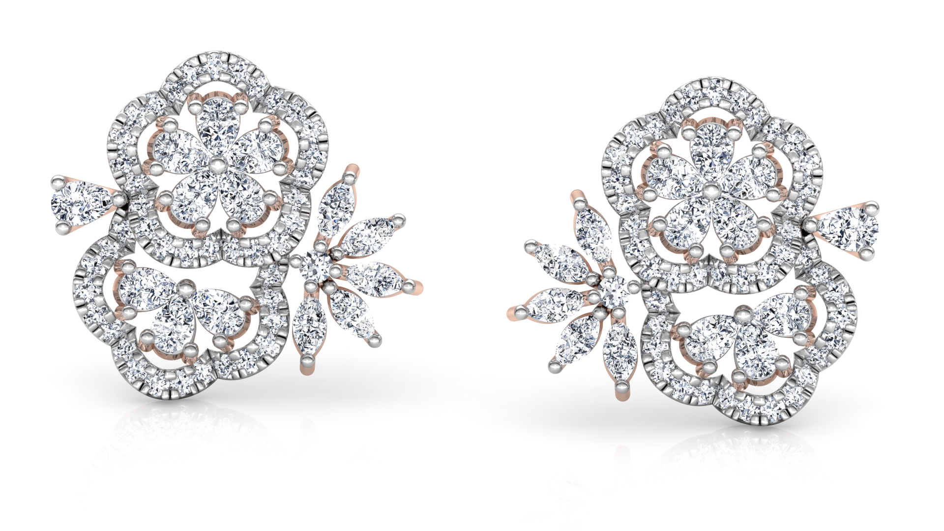 Designer Trendy Gold Diamond Earring