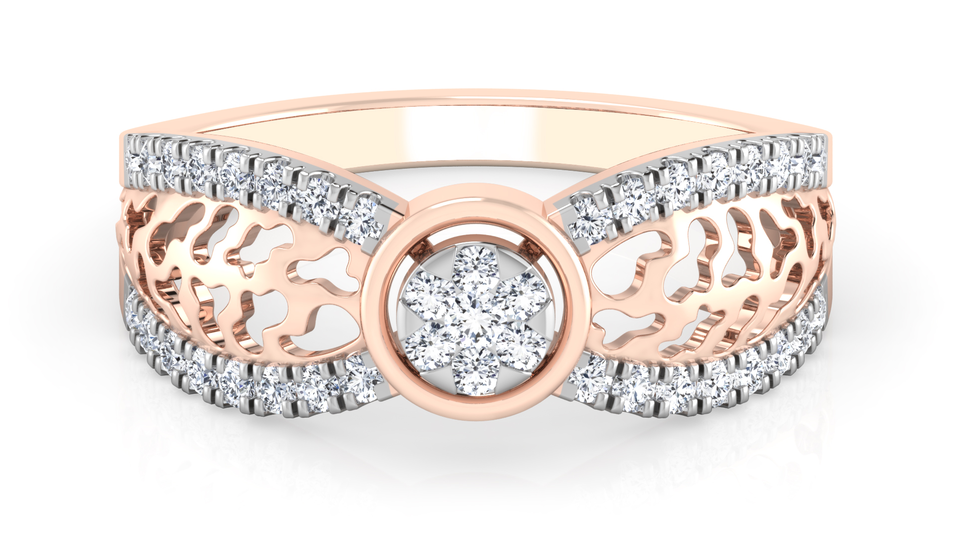 Designer Stylish 18 K Gold Diamond Ring for Women and Girls