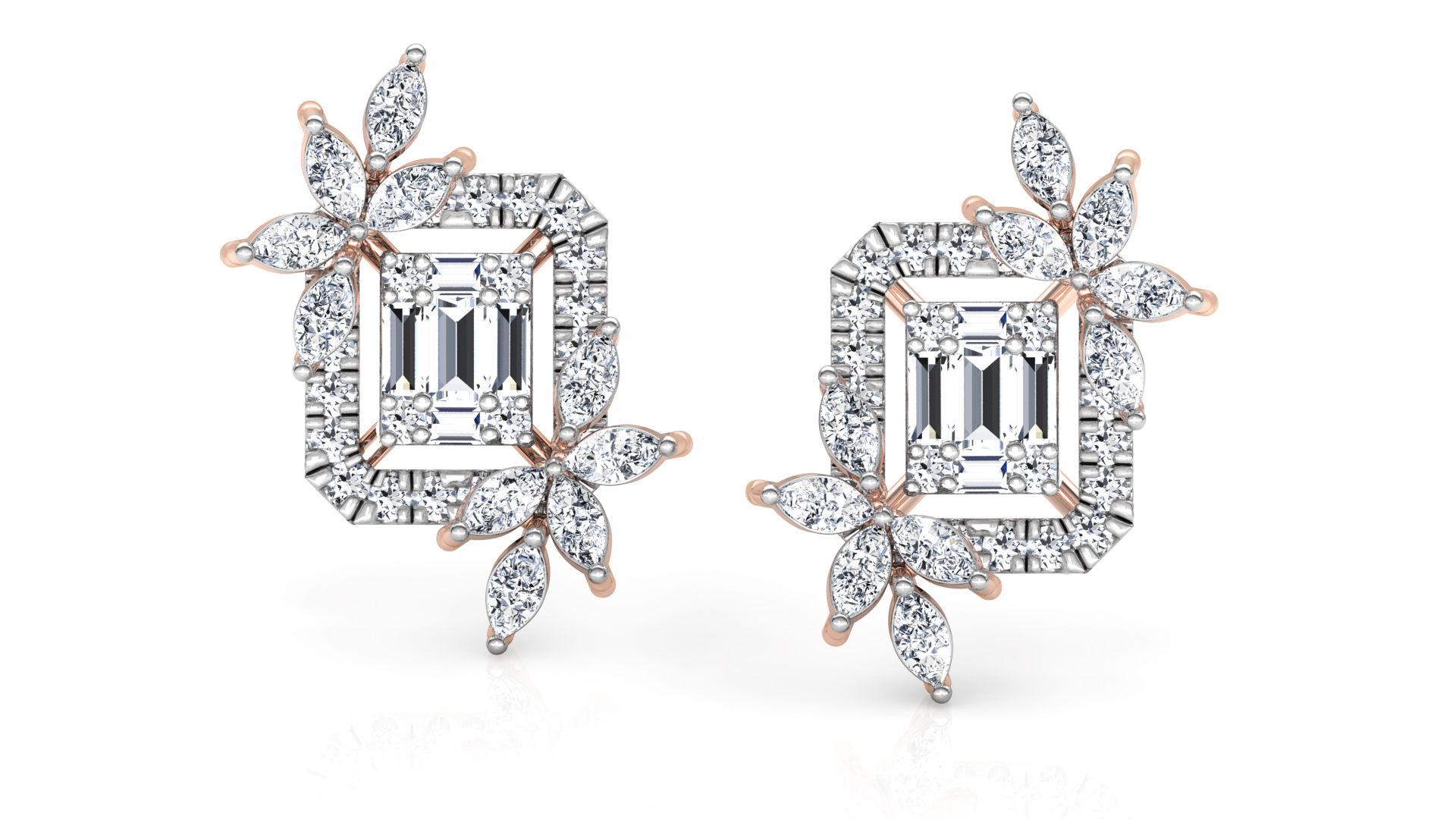 Designer Trendy Gold Diamond Earring