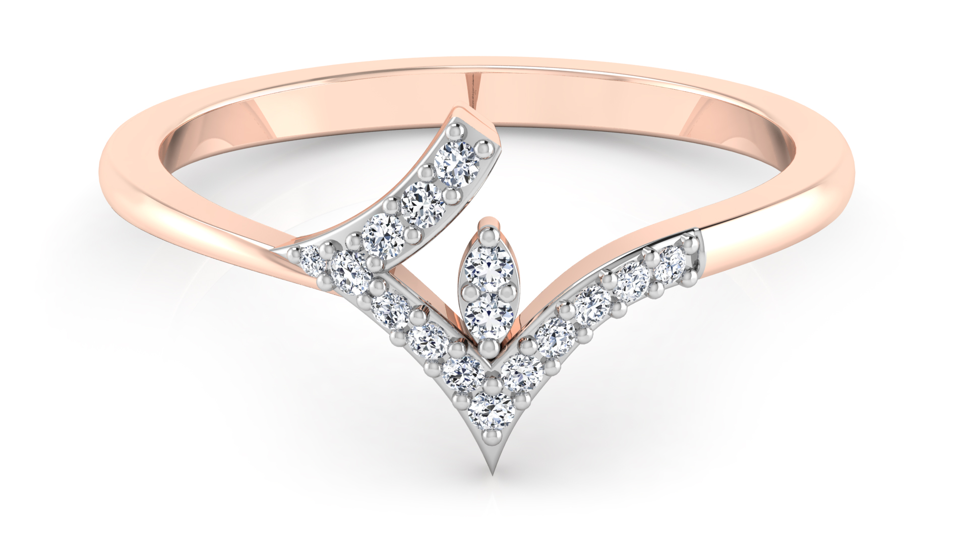 Designer Stylish 18 K Gold Diamond Ring for Women and Girls