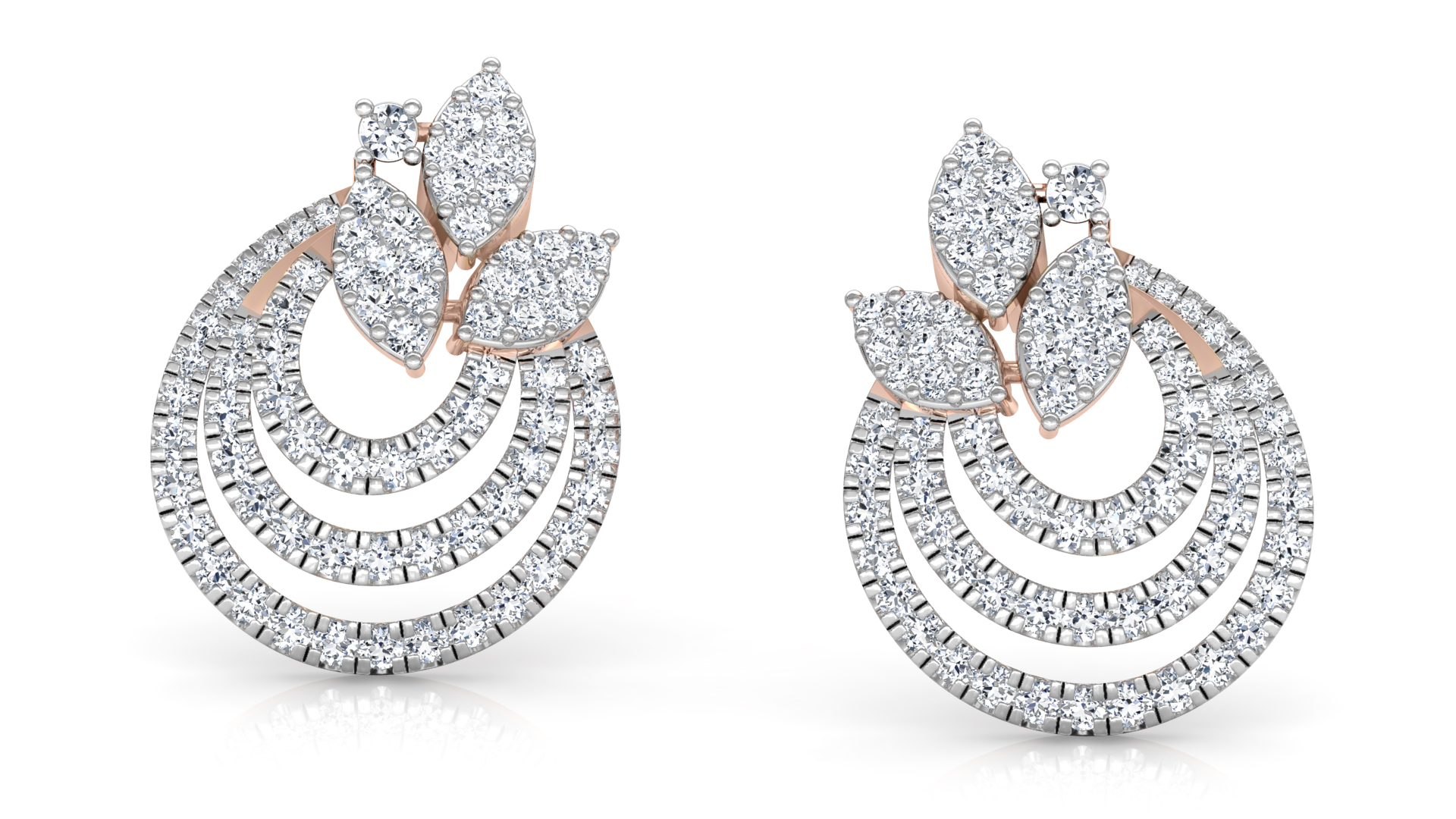 Designer Trendy Gold Diamond Earring
