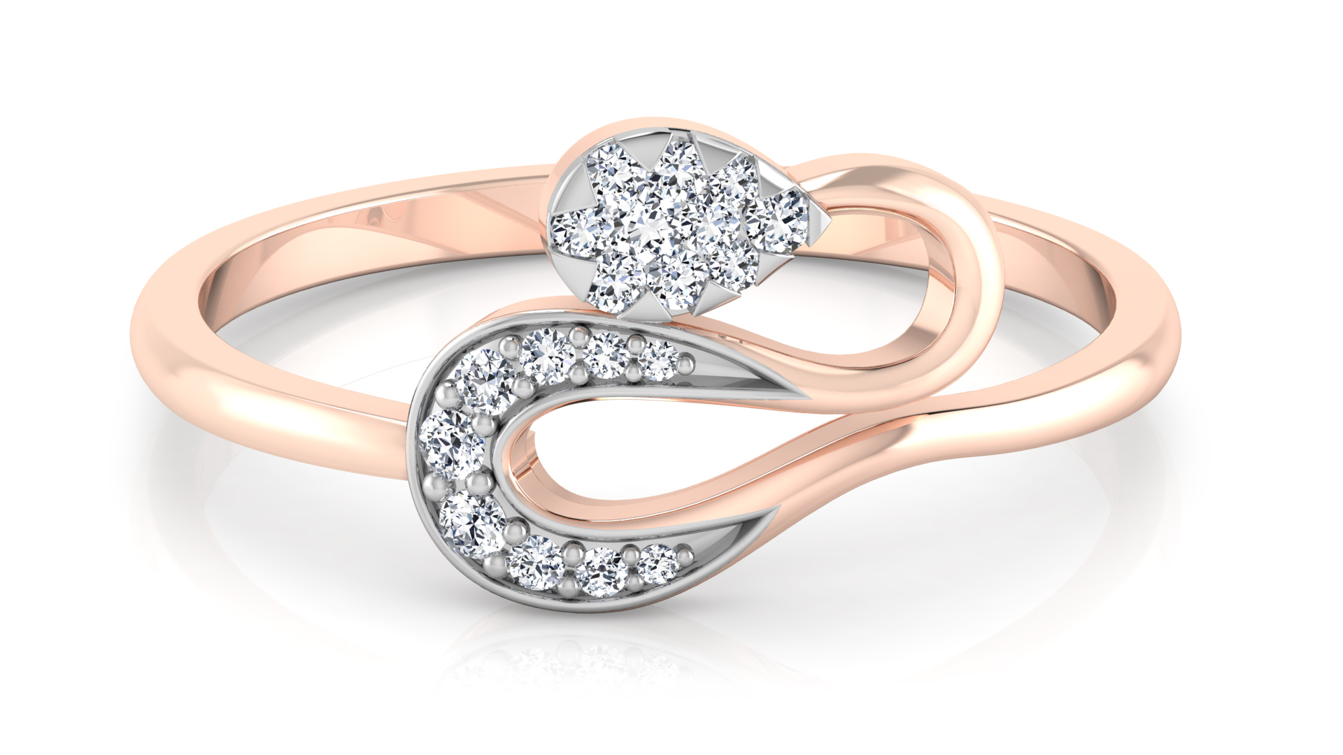 Designer Stylish 18 K Gold Diamond Ring for Women and Girls