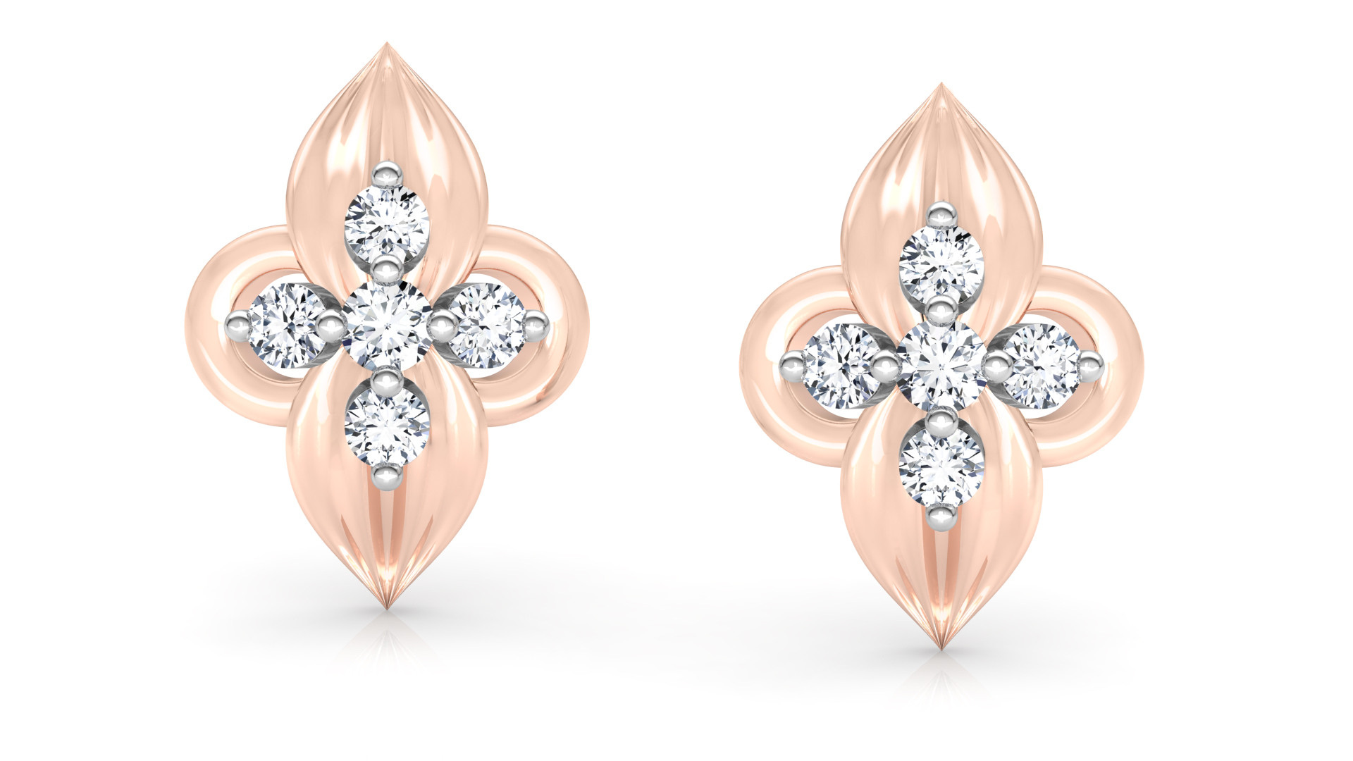 Designer Gold Trendy Diamond Earring