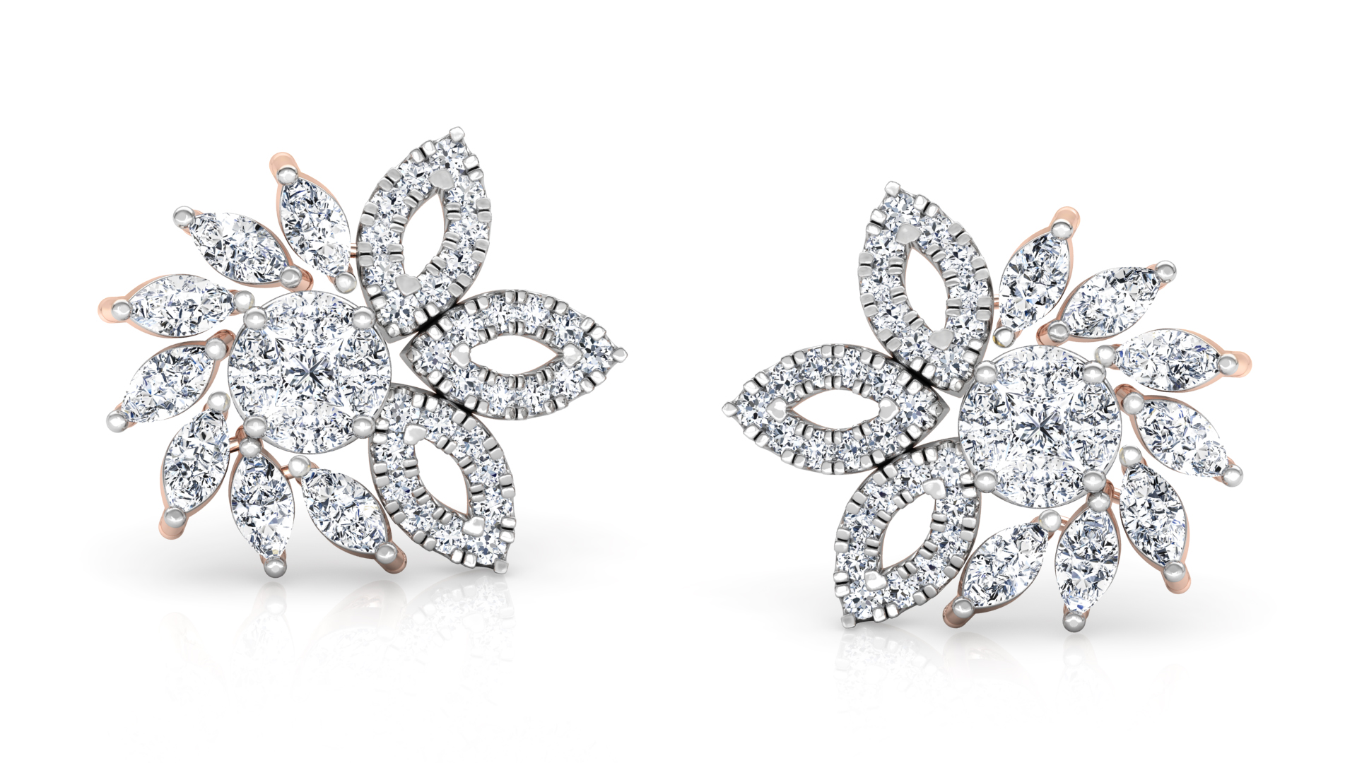 Designer Gold Trendy Diamond Earring