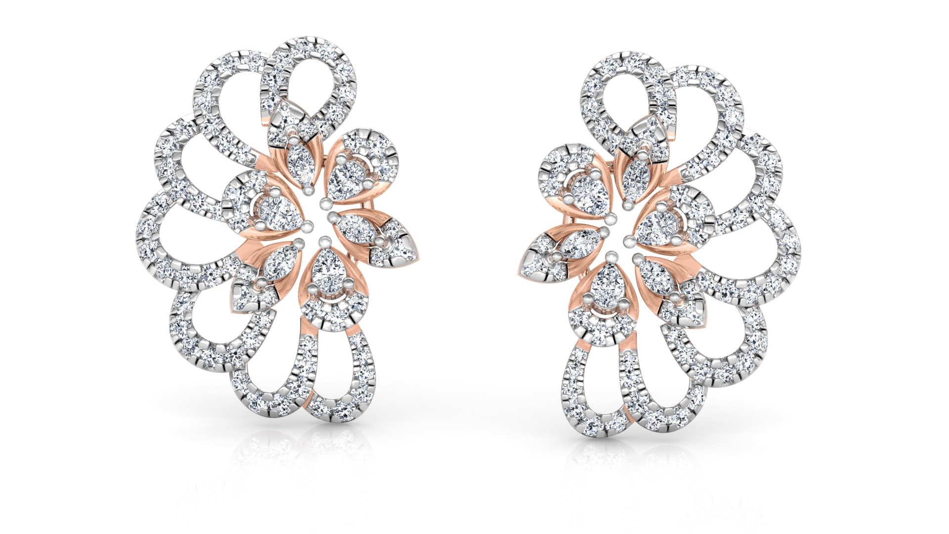 Designer Trendy Gold Diamond Earring