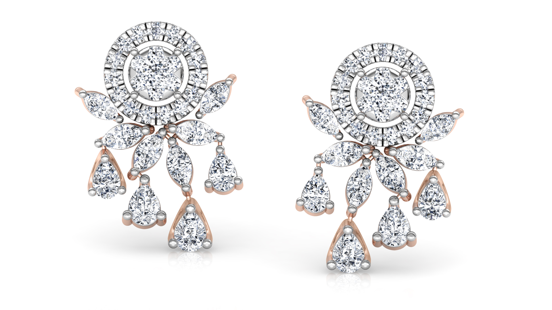 Designer Trendy Gold Diamond Earring