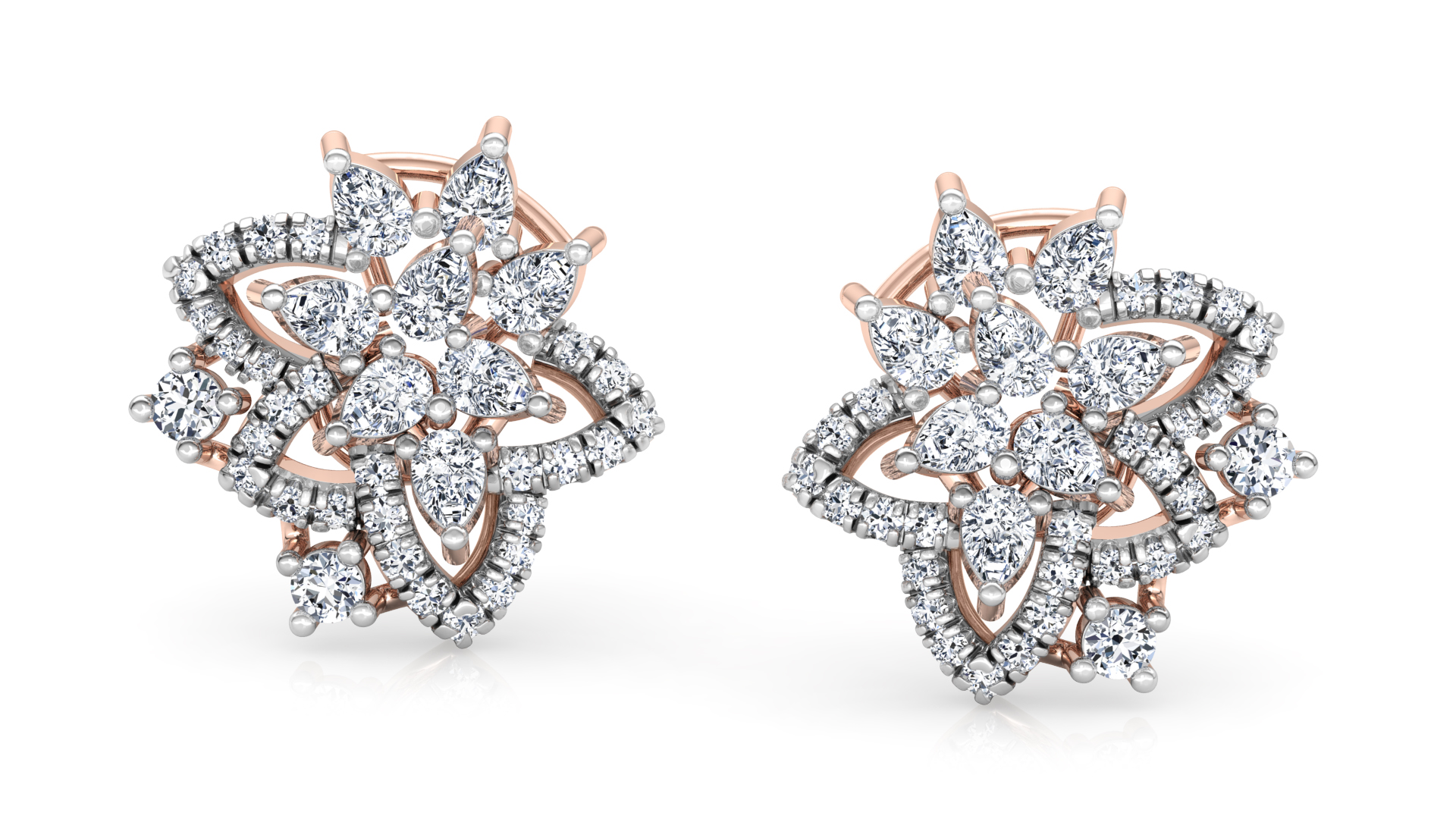 Designer Trendy Gold Diamond Earring