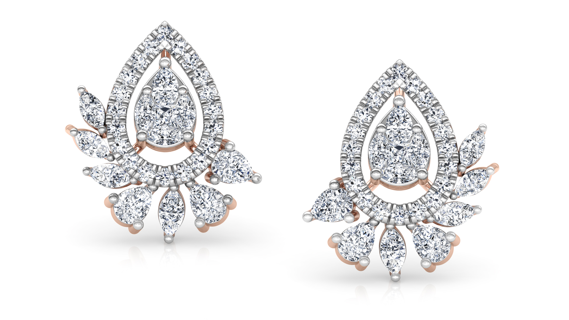 Designer Gold Trendy Diamond Earring