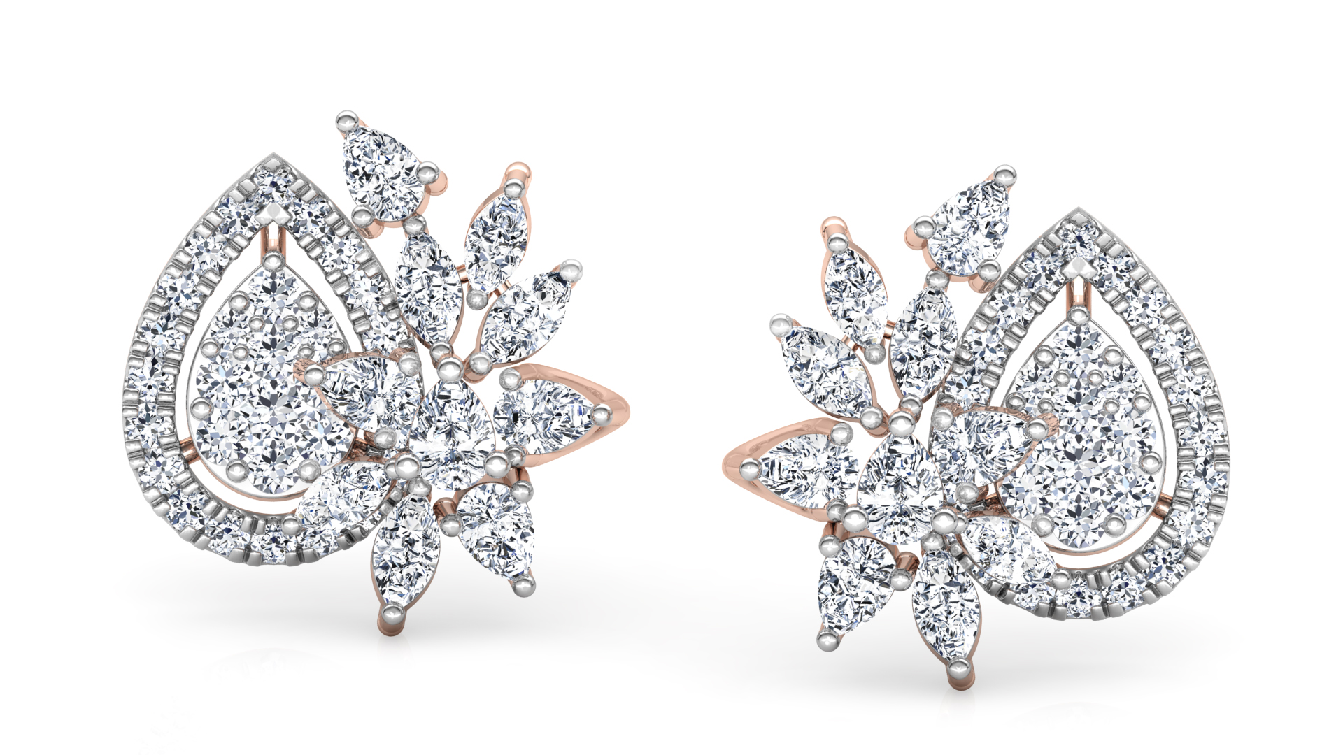 Designer Trendy Gold Diamond Earring