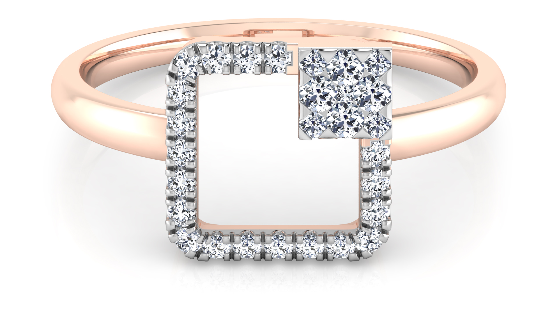 Designer Stylish 18 K Gold Diamond Ring for Women and Girls