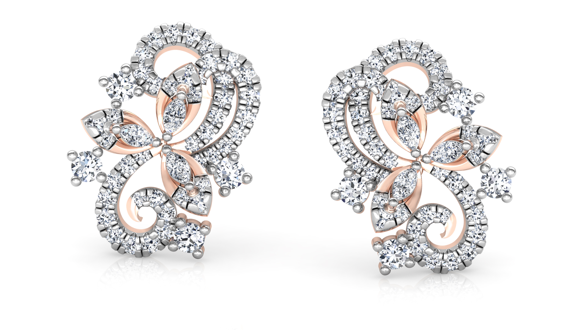 Designer Trendy Gold Diamond Earring