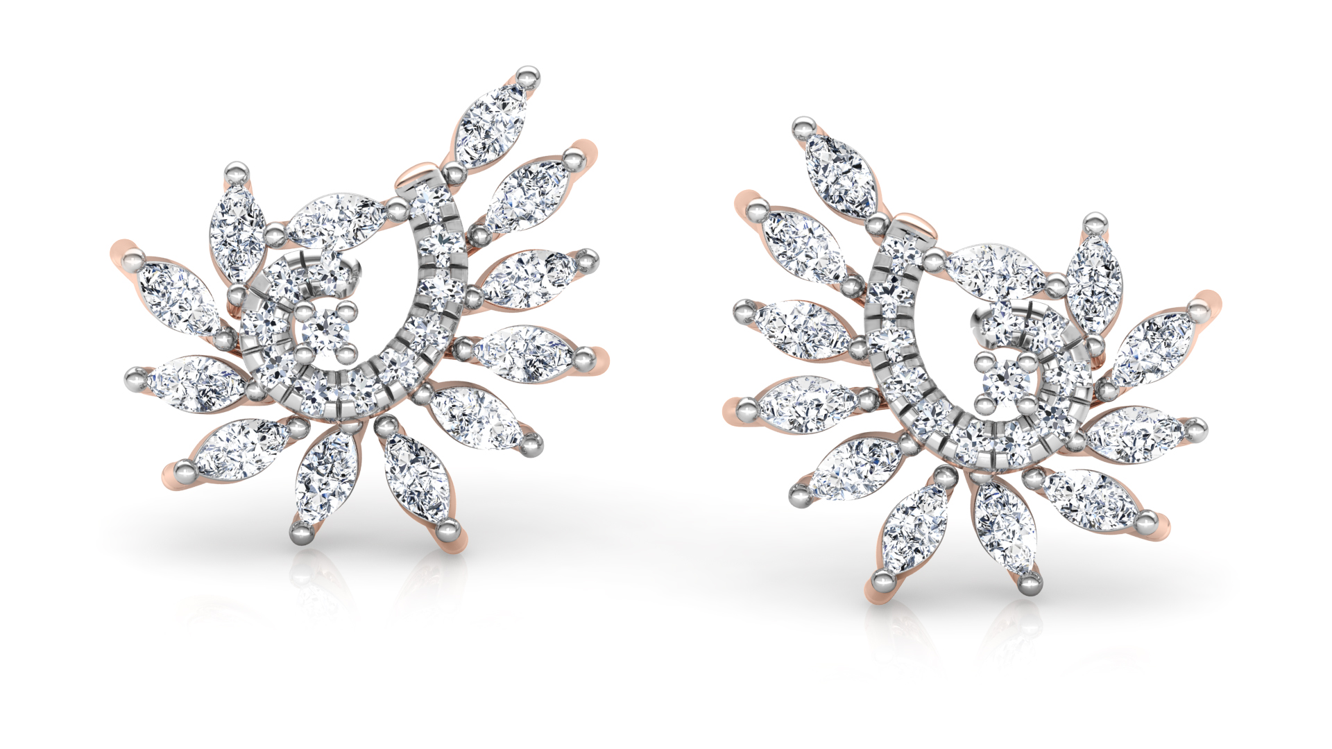 Designer Trendy Gold Diamond Earring