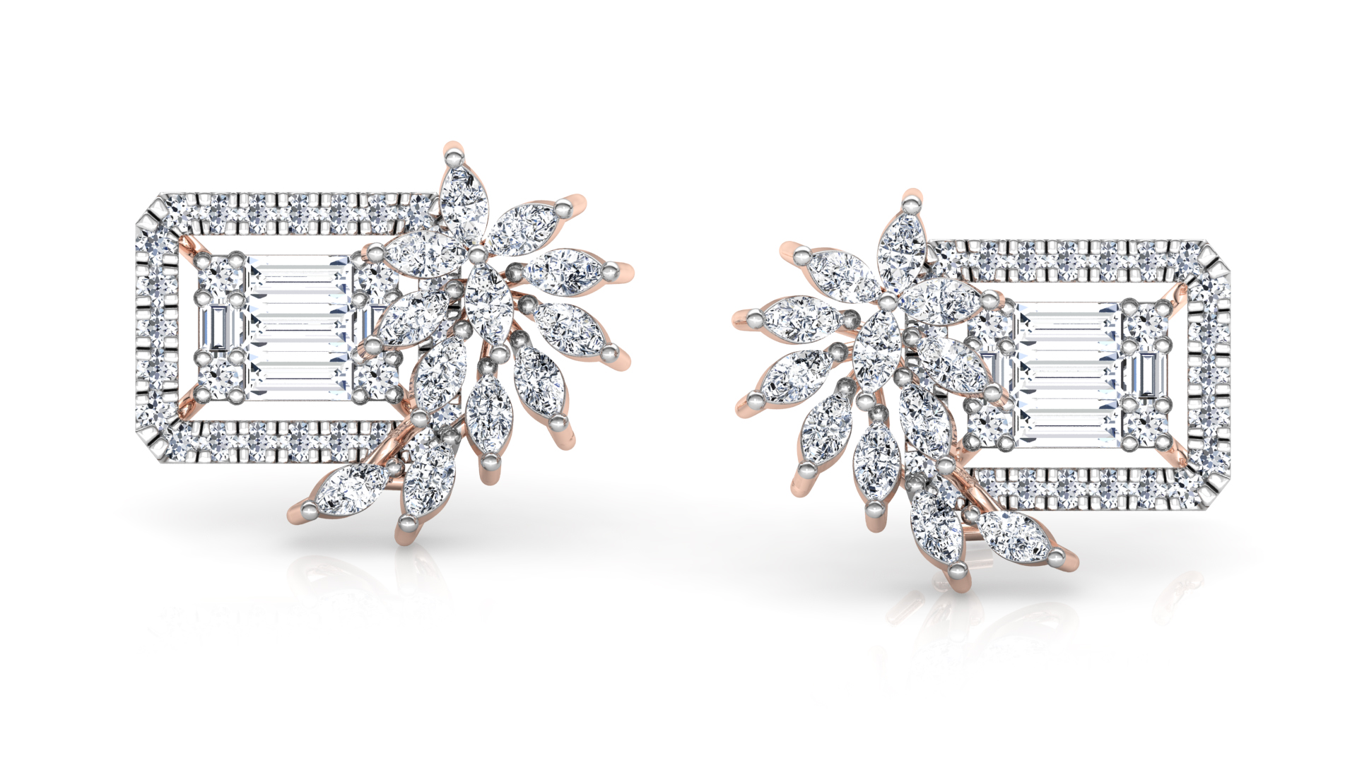 Designer Trendy Gold Diamond Earring