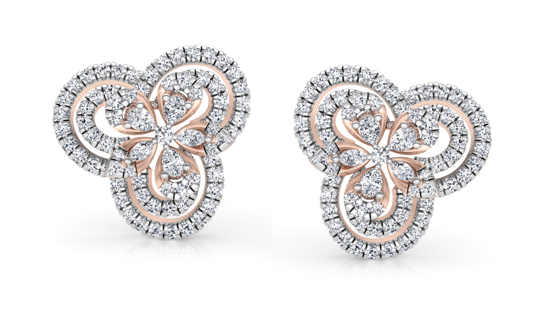 Designer Trendy Gold Diamond Earring