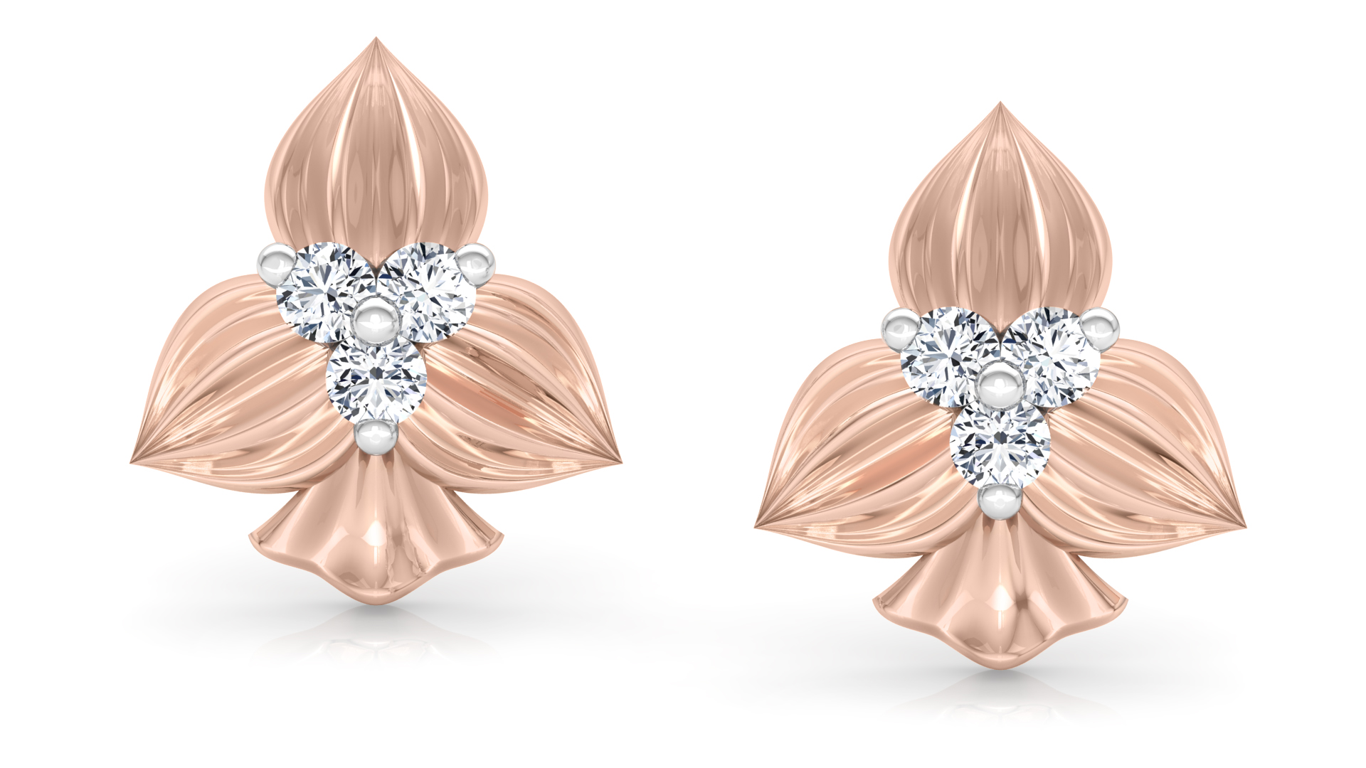 Designer Gold Trendy Diamond Earring