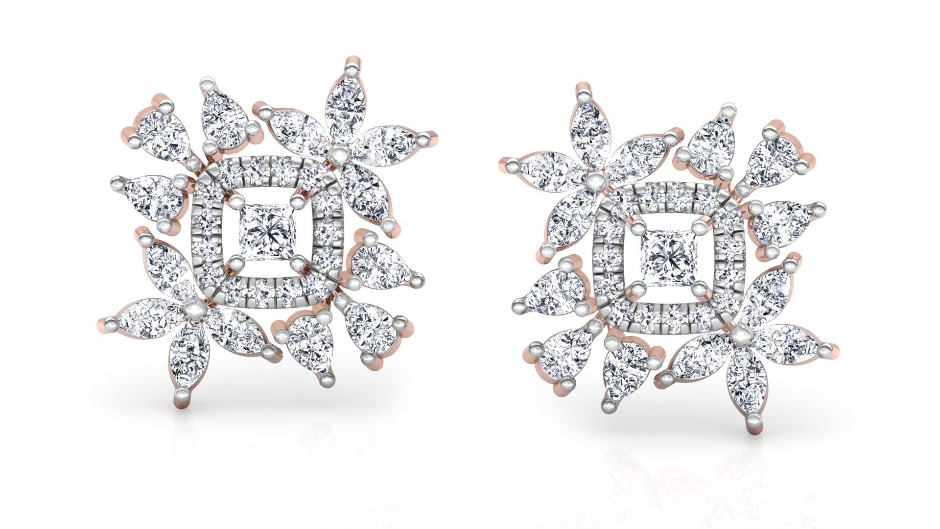 Designer Trendy Gold Diamond Earring