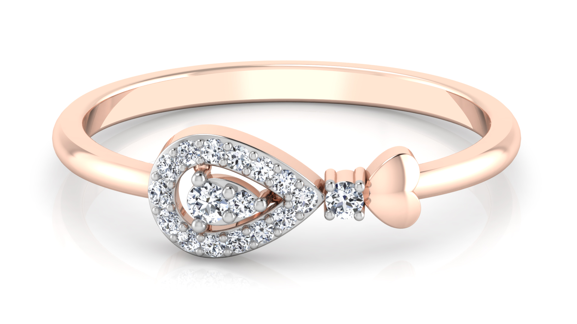 Designer Stylish 18 K Gold Diamond Ring for Women and Girls