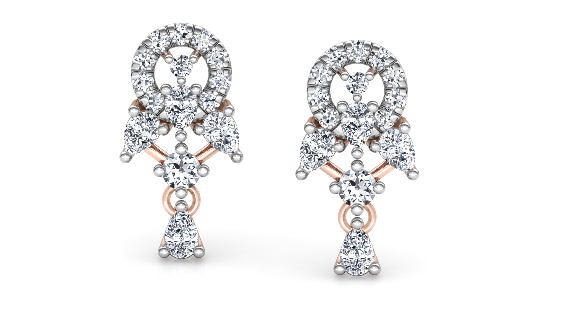 Designer Trendy Gold Diamond Earring