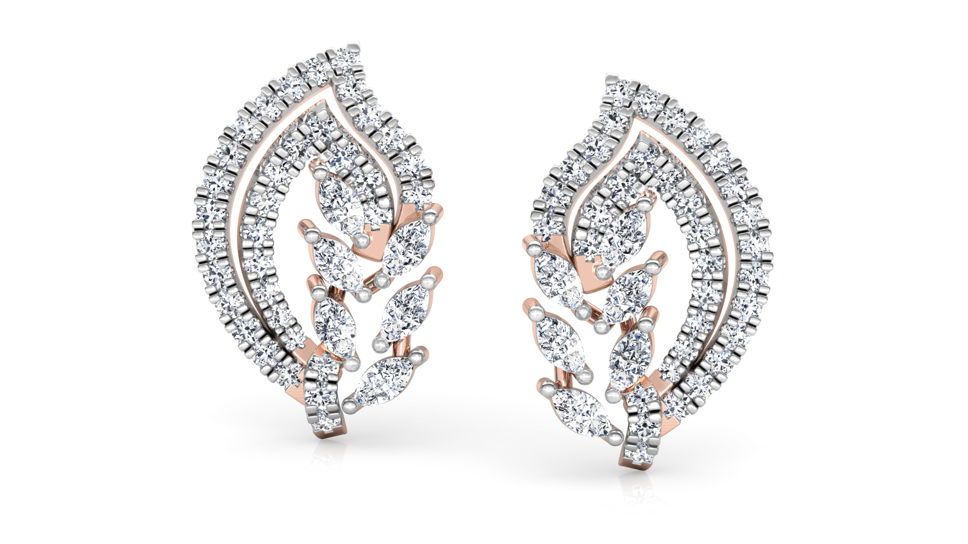 Designer Trendy Gold Diamond Earring