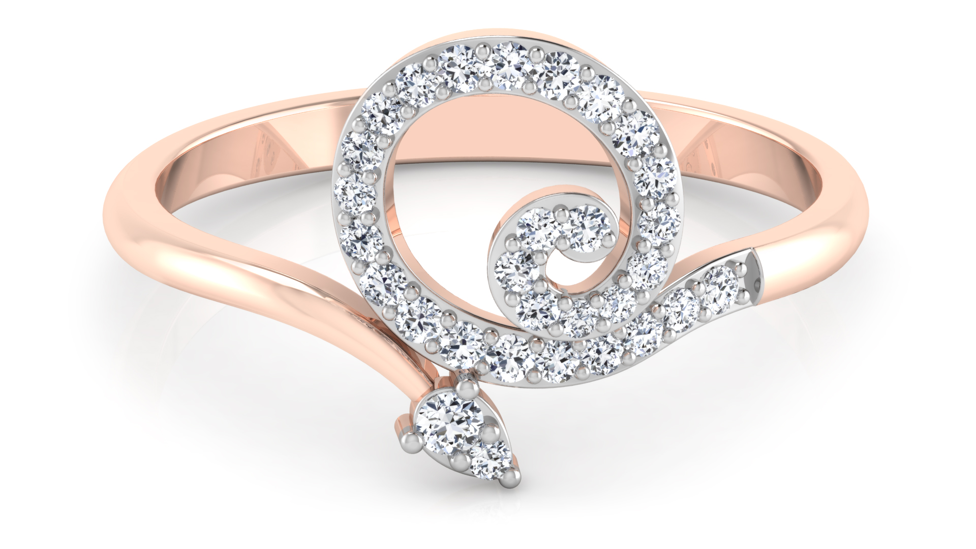 Designer Stylish 18 K Gold Diamond Ring for Women and Girls