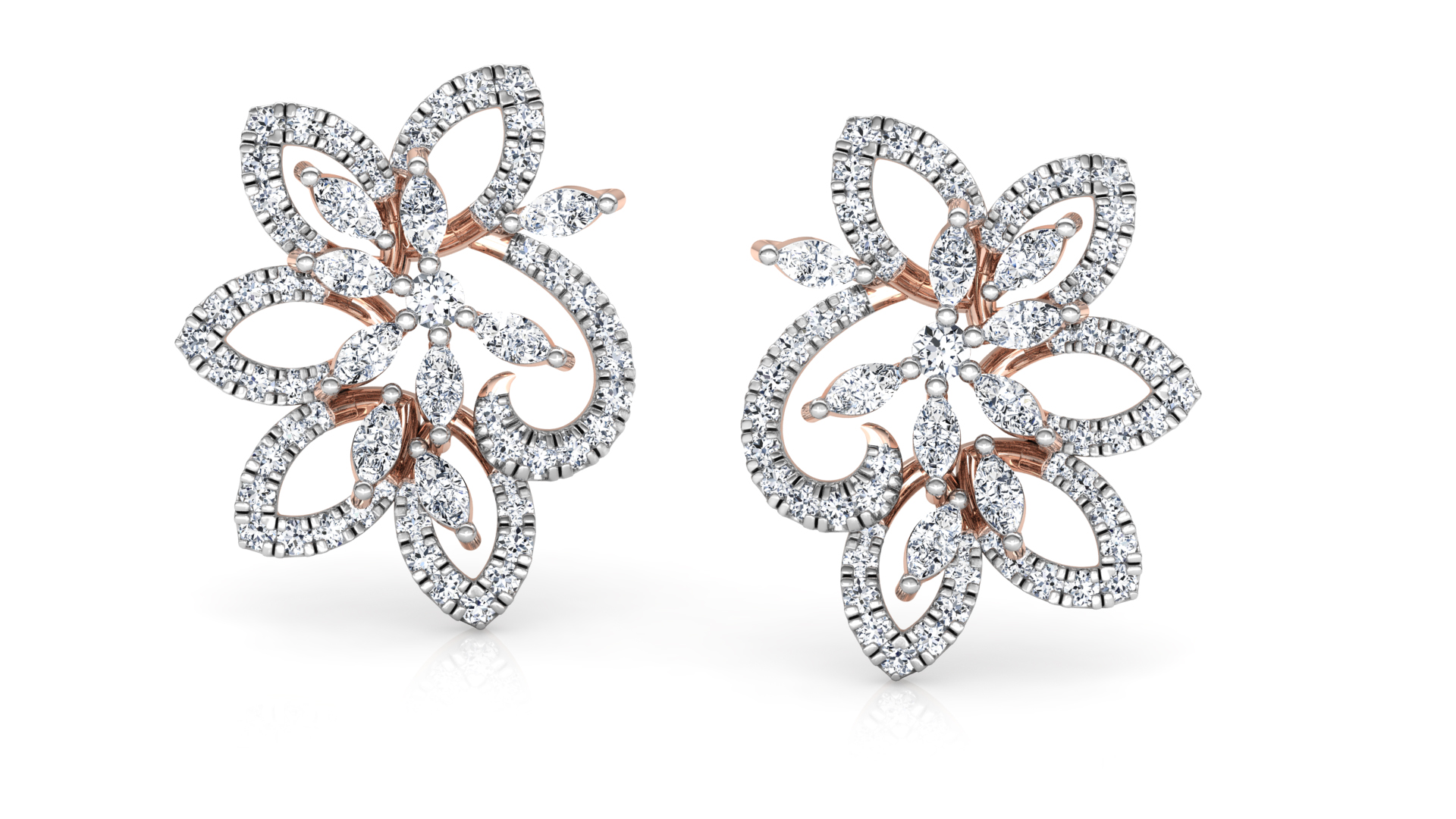 Designer Trendy Gold Diamond Earring