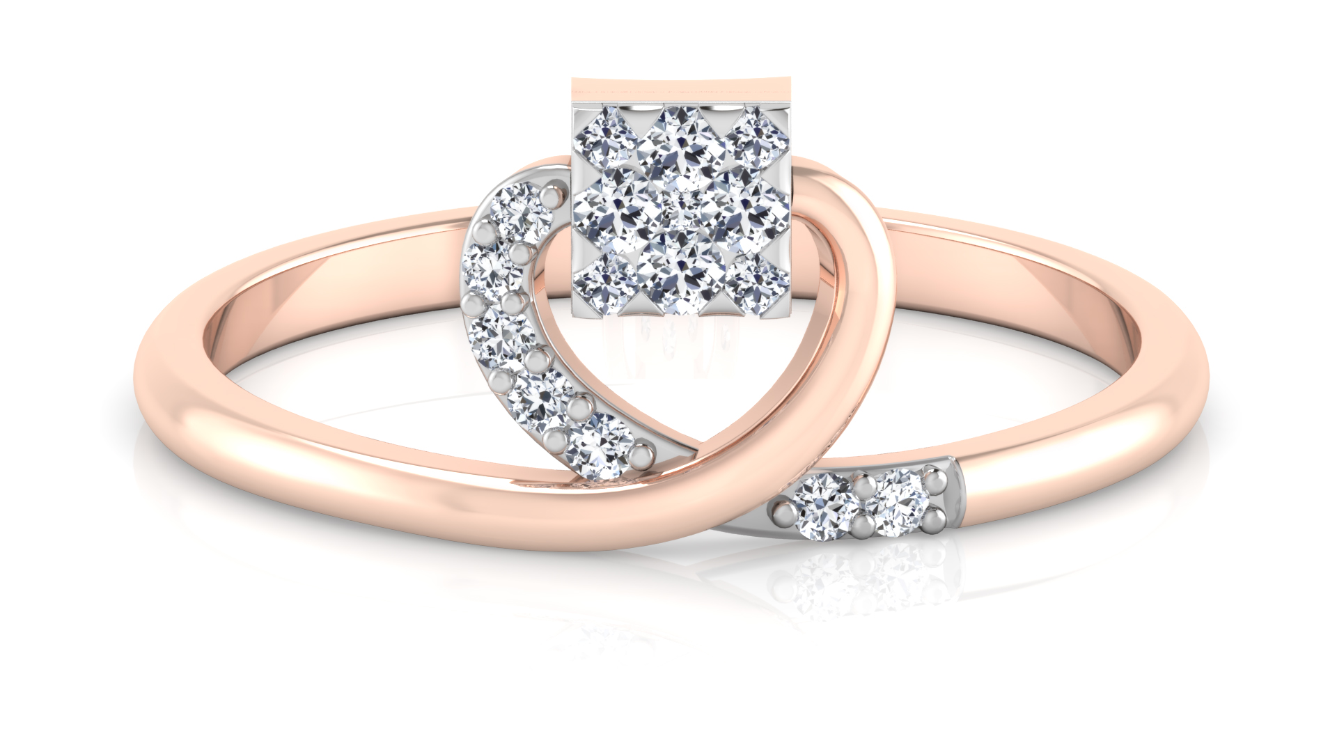 Designer Stylish 18 K Gold Diamond Ring for Women and Girls