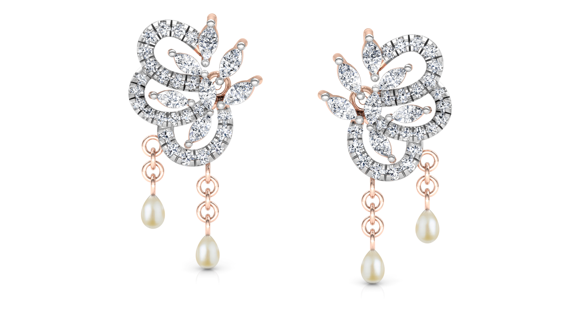Designer Trendy Gold Diamond Earring