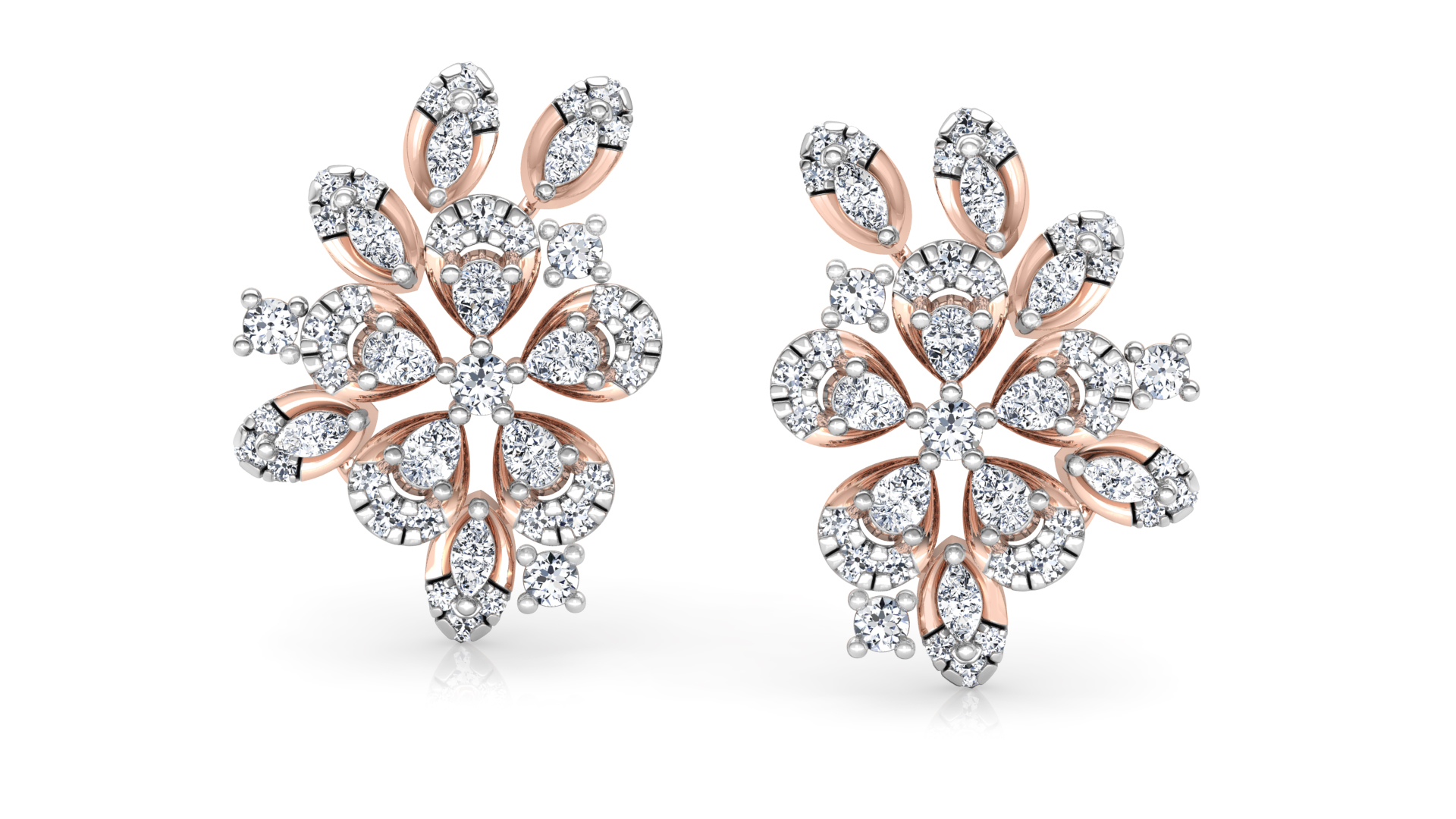 Designer Trendy Gold Diamond Earring