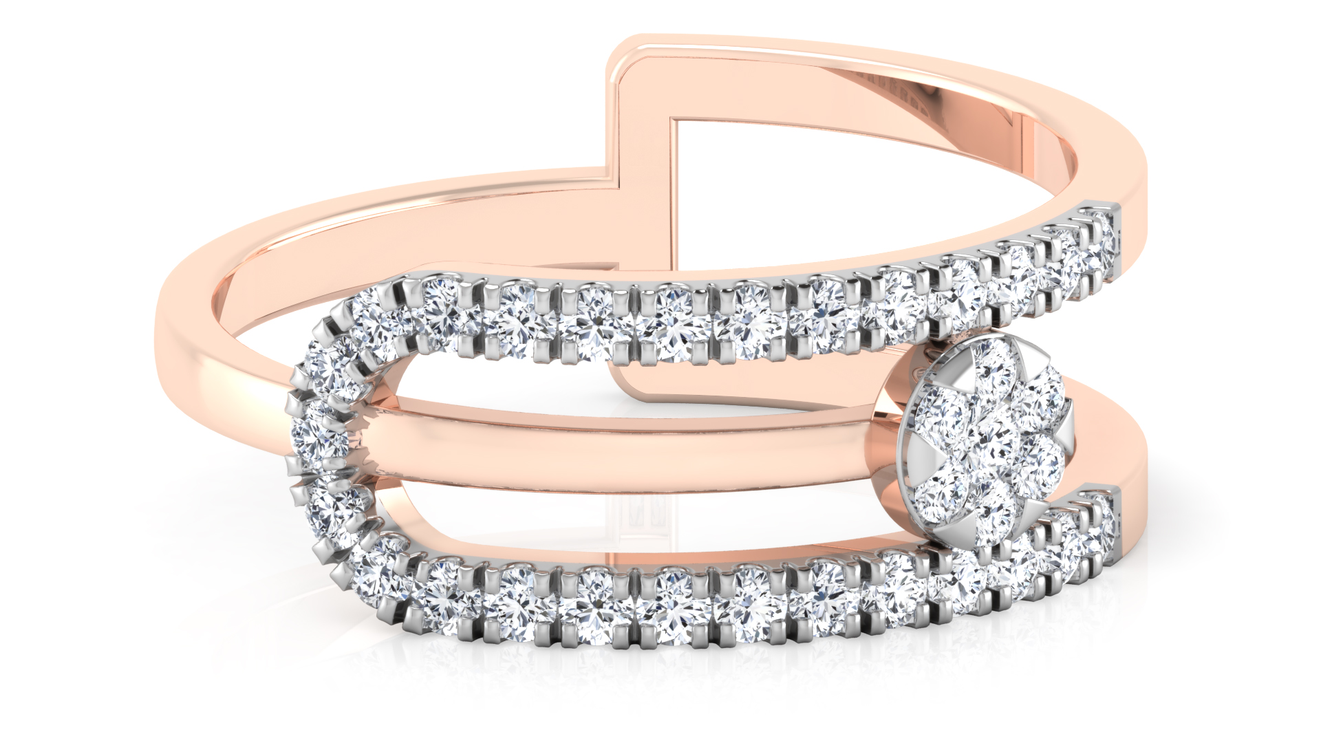 Designer Stylish 18 K Gold Diamond Ring for Women and Girls