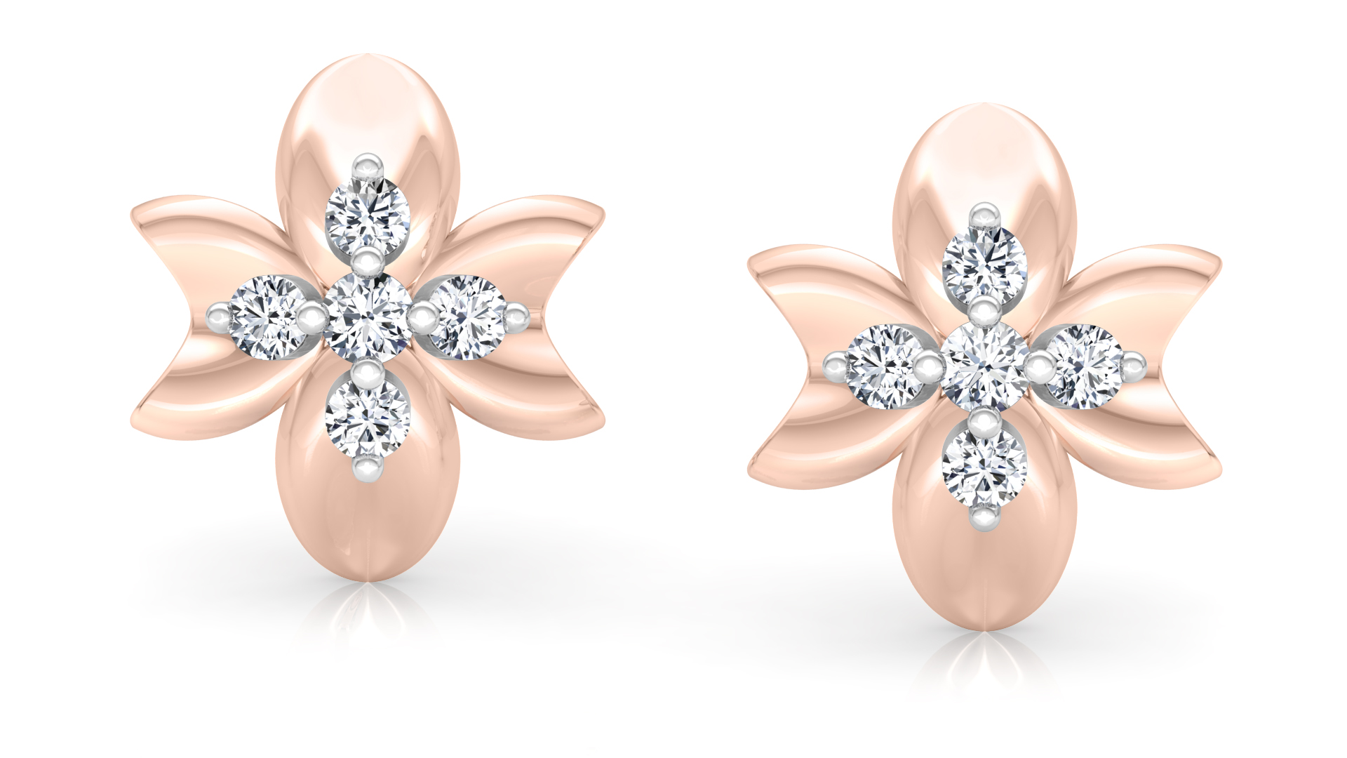 Designer Gold Trendy Diamond Earring