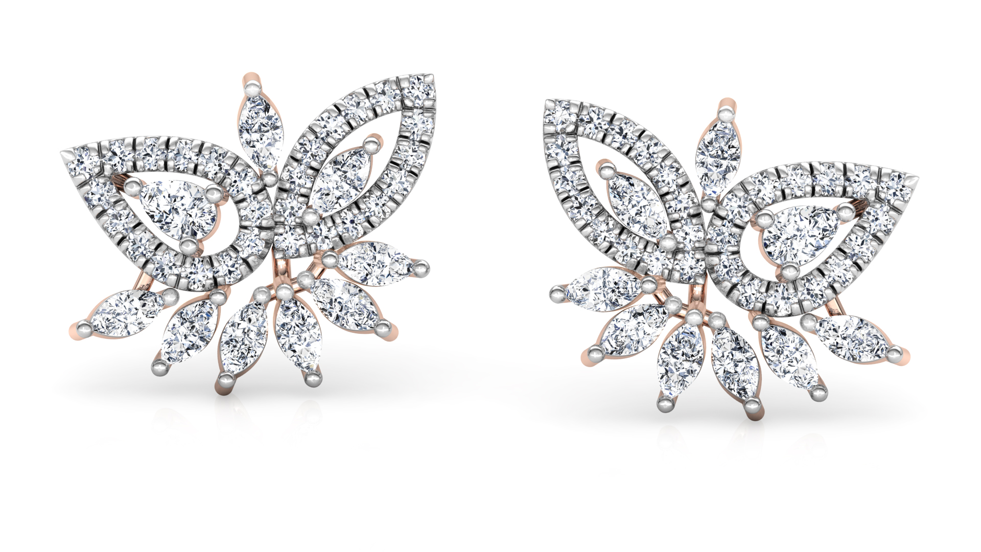 Designer Trendy Gold Diamond Earring