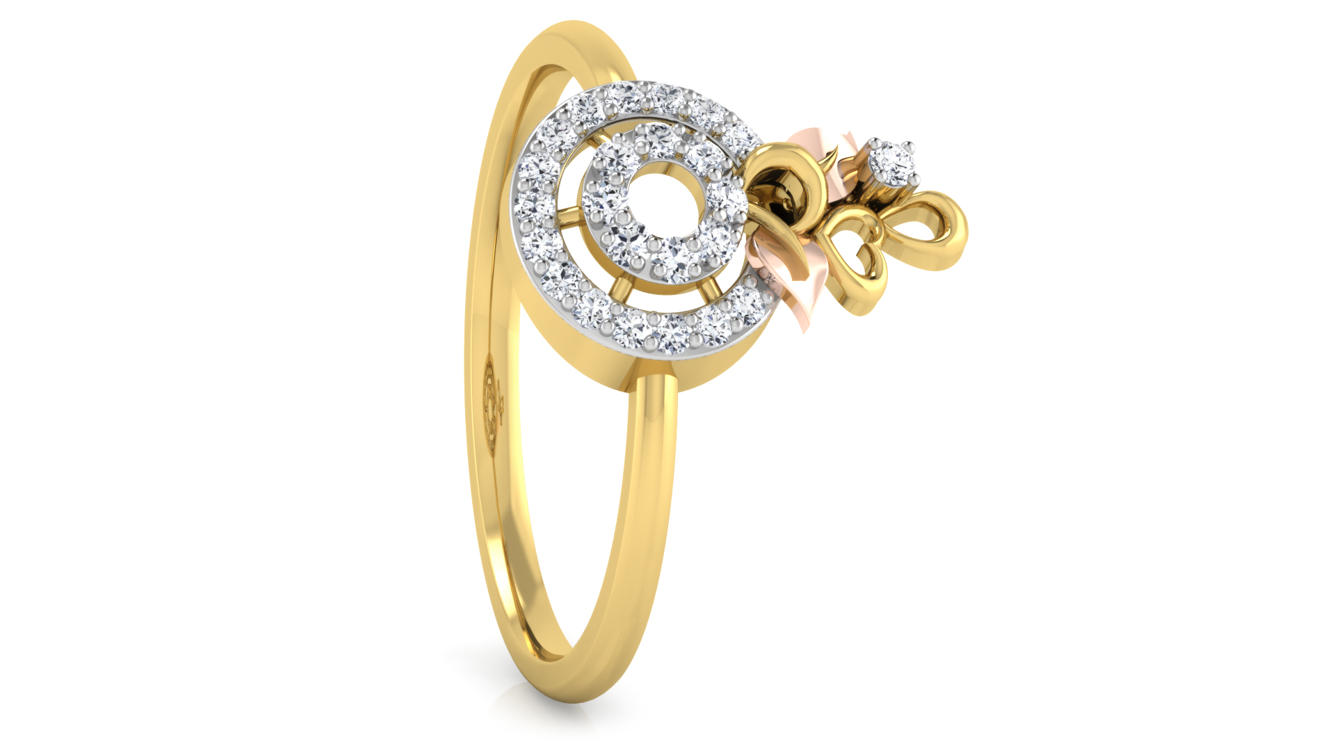 Designer Stylish 18 K Gold Diamond Ring for Women and Girls