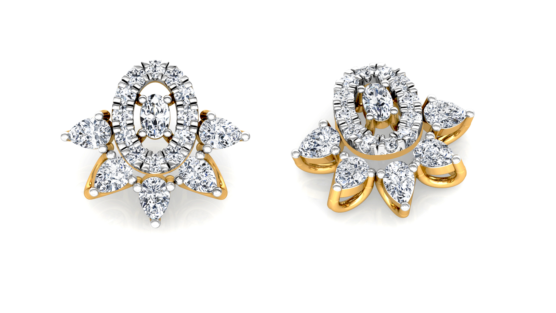 Designer Gold Stylish Diamond Earring
