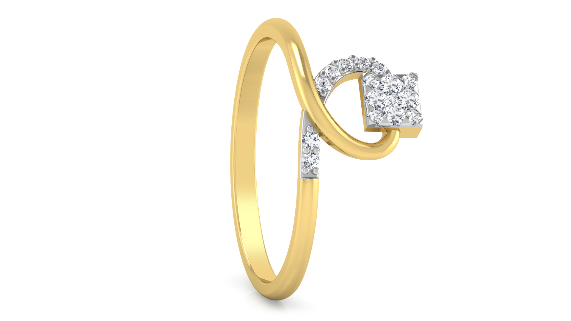 Designer Stylish 18 K Gold Diamond Ring for Women and Girls