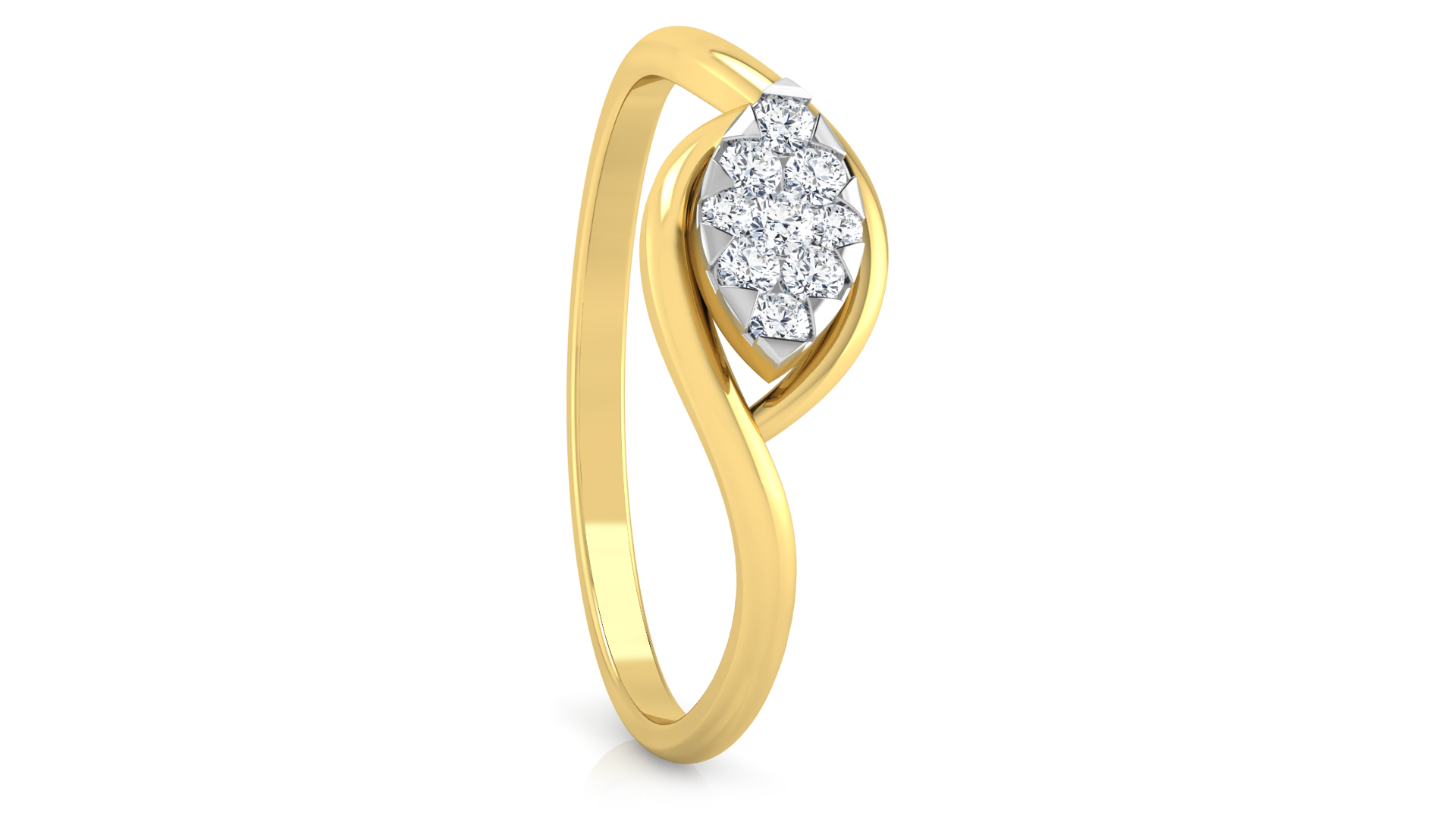 Designer Stylish 18 K Gold Diamond Ring for Women and Girls