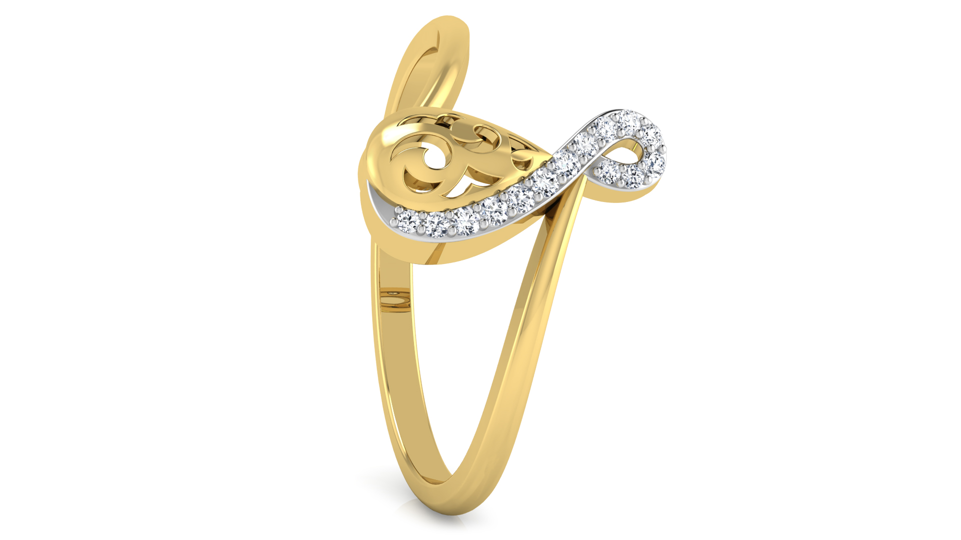 Designer Stylish 18 K Gold Diamond Ring for Women and Girls