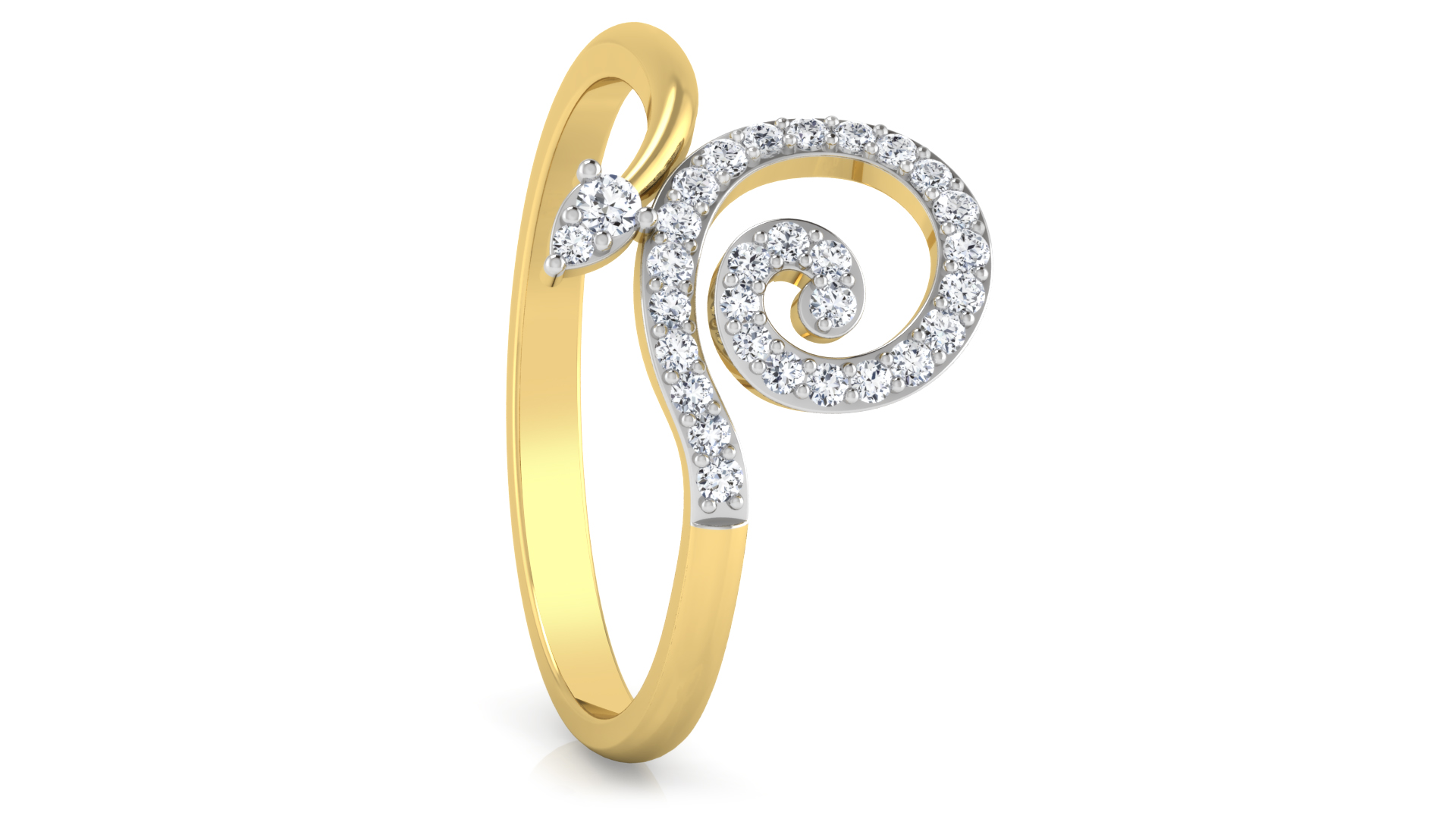 Designer Stylish 18 K Gold Diamond Ring for Women and Girls