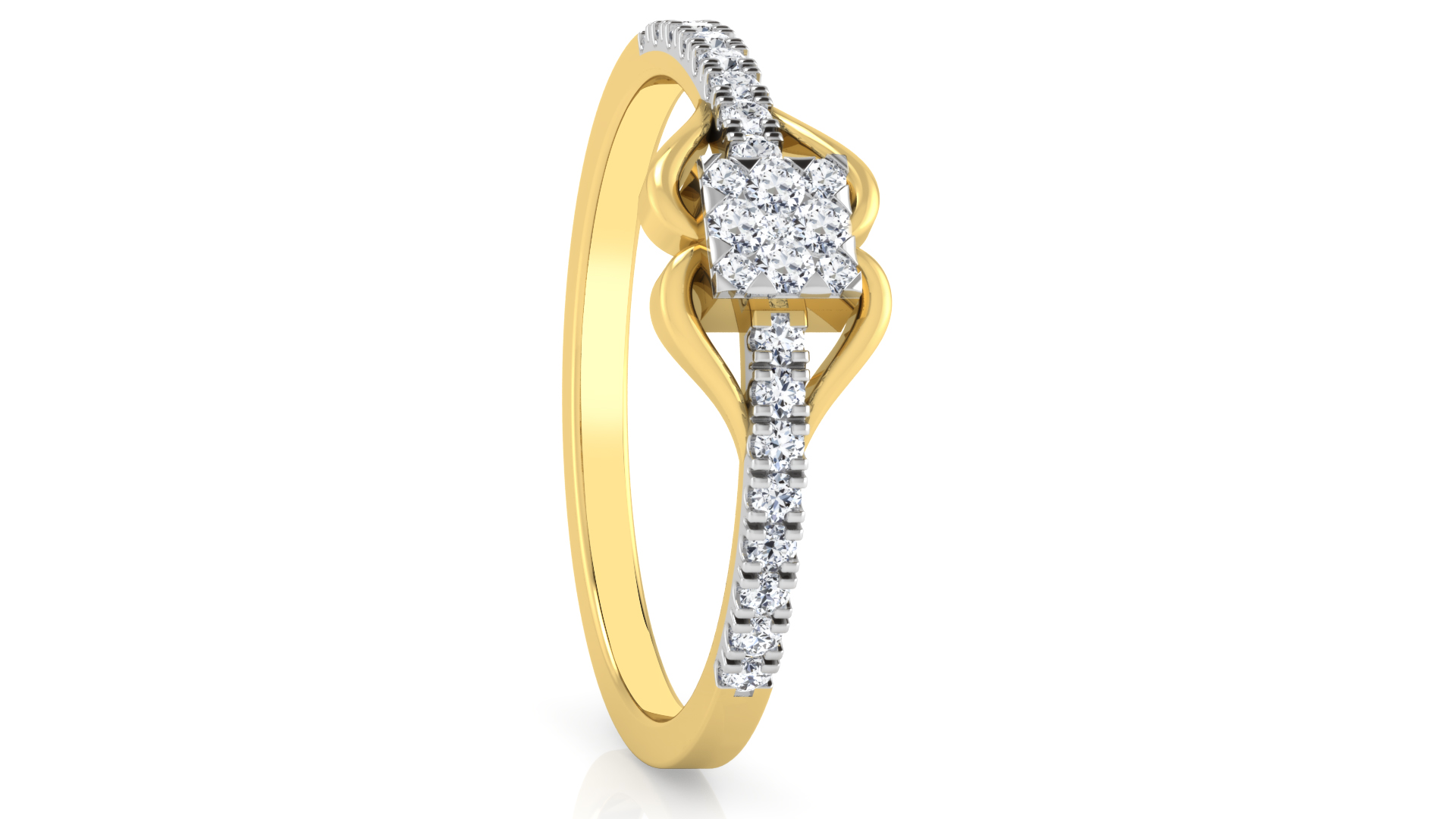 Designer Stylish 18 K Gold Diamond Ring for Women and Girls