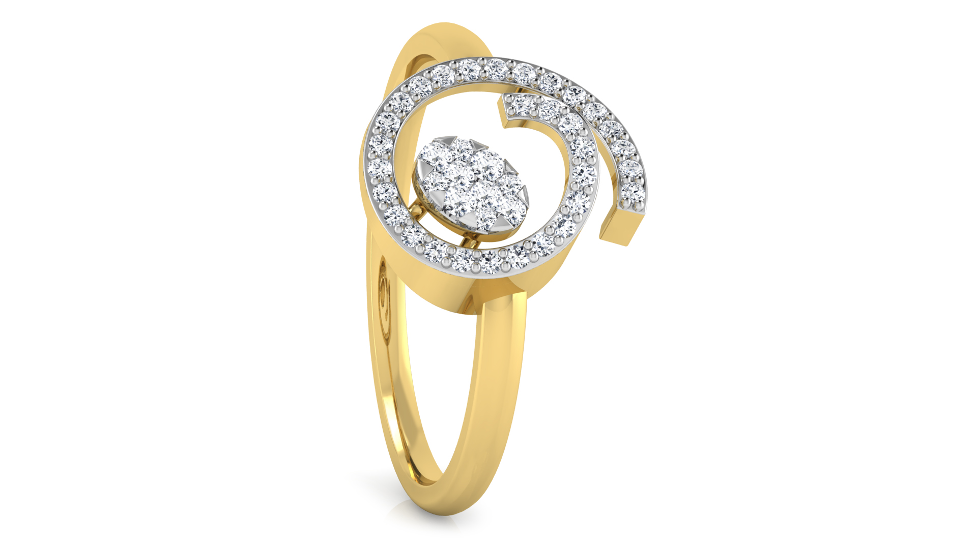 Designer Stylish 18 K Gold Diamond Ring for Women and Girls