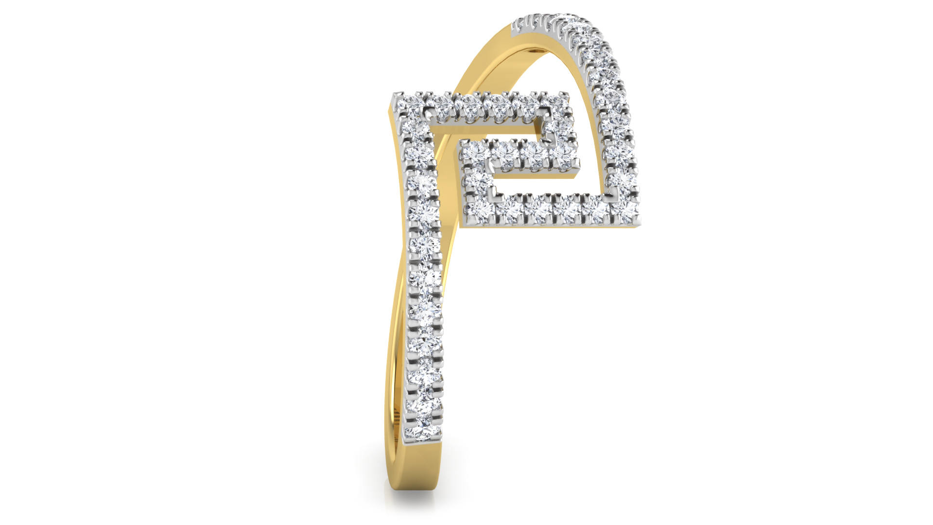 Designer Stylish 18 K Gold Diamond Ring for Women and Girls