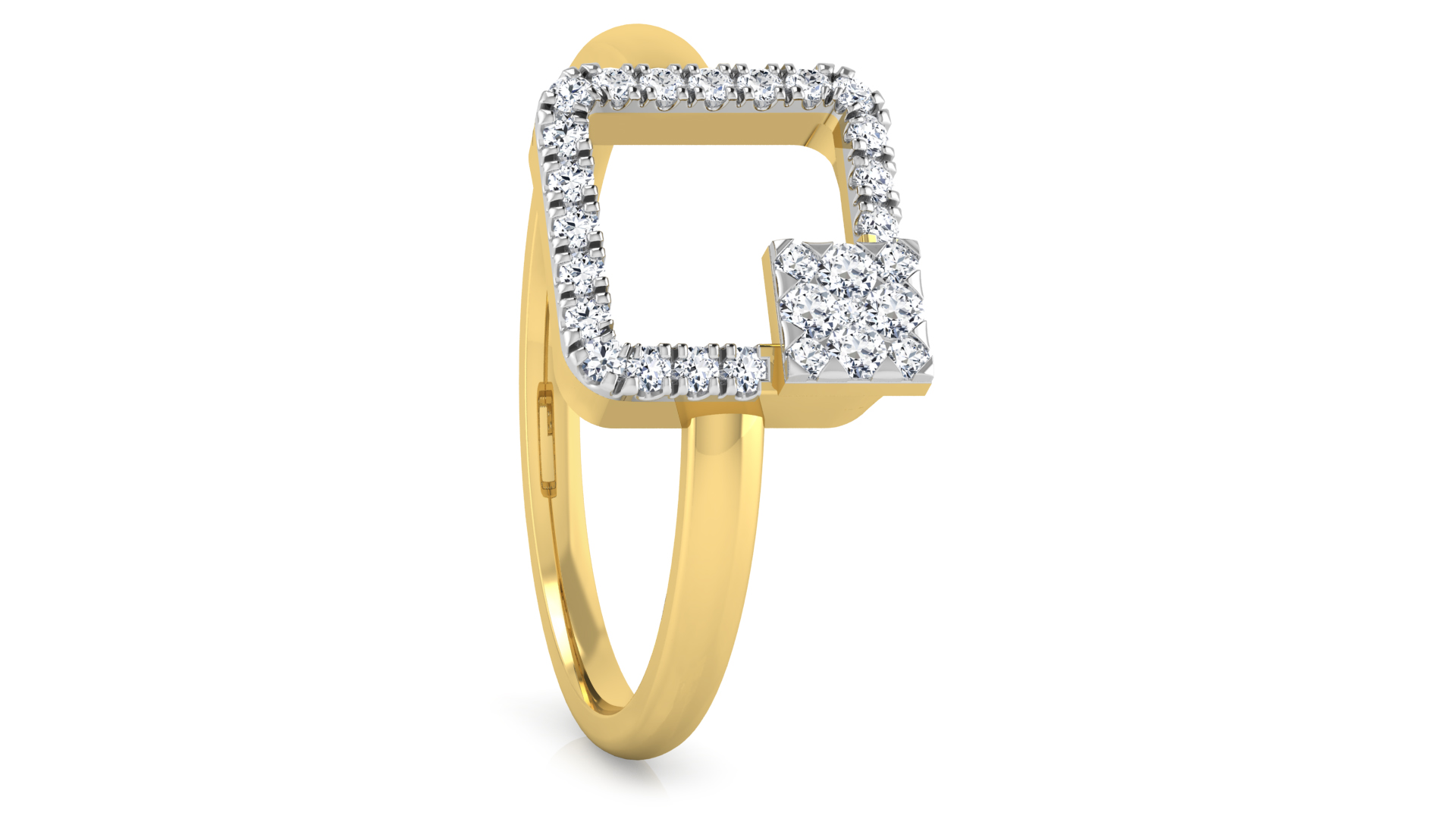 Designer Stylish 18 K Gold Diamond Ring for Women and Girls