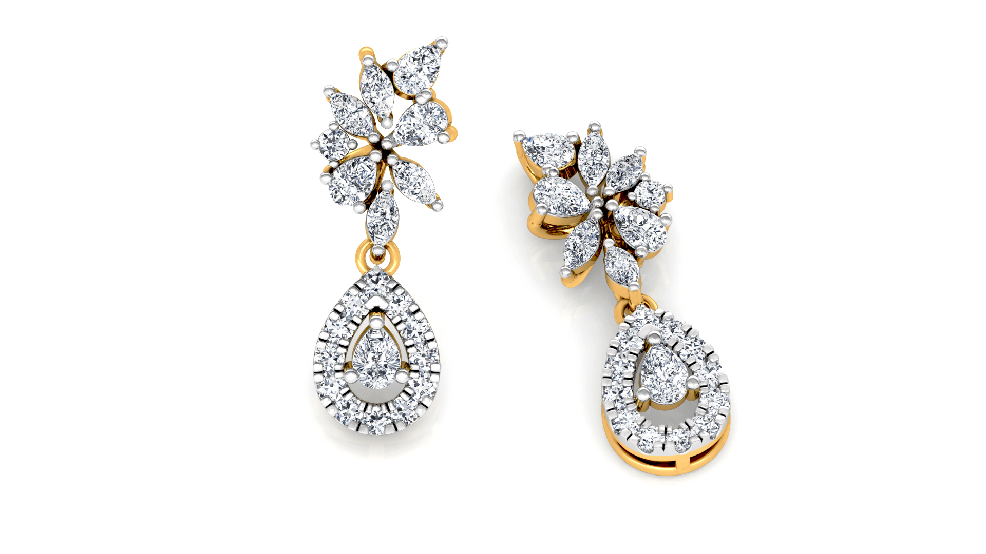 Designer Gold Trendy Jhumka Style Diamond Earring