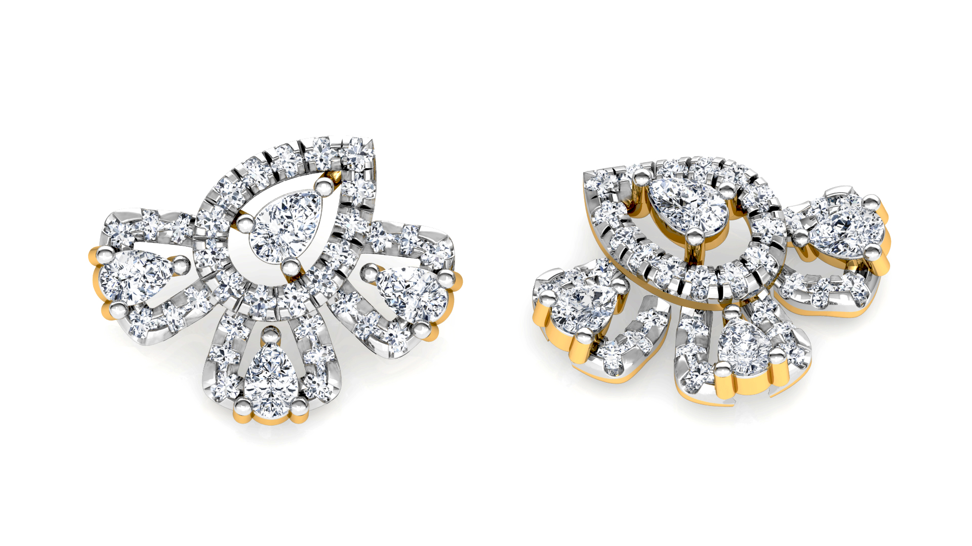 Designer Trendy Gold Diamond Earring