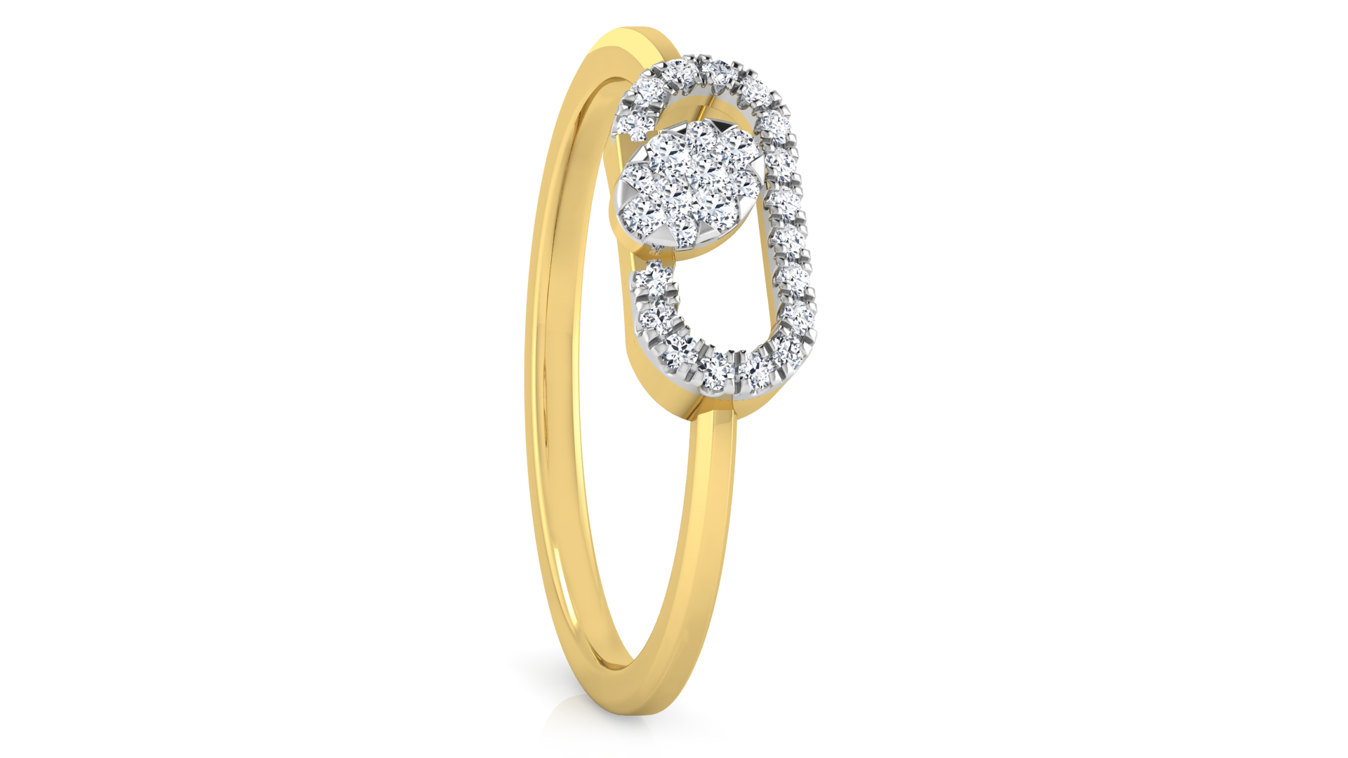 Designer Stylish 18 K Gold Diamond Ring for Women and Girls